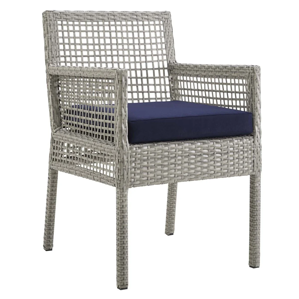 33.5" Wicker Rattan Outdoor Dining Armchair Set of 2 — Comfortable Patio Seating for Entertaining - Image 3