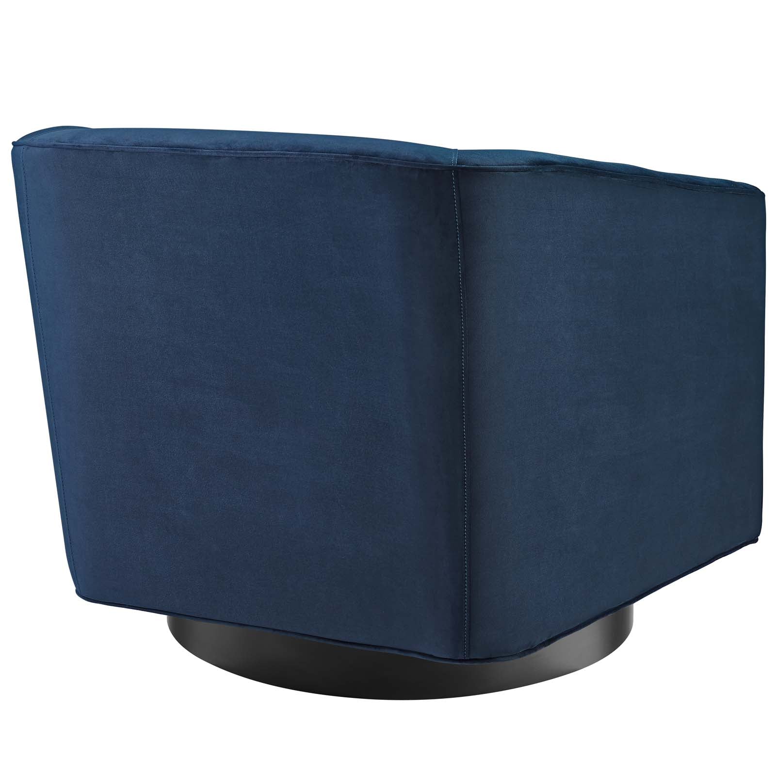 33 Inch Performance Velvet Barrel Swivel Chair - Image 2
