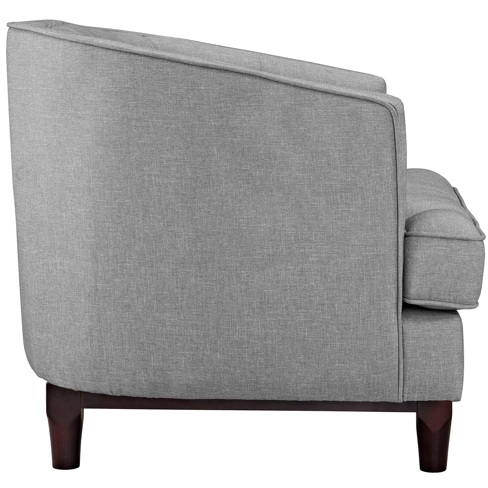 34 Inch Upholstered Fabric Button Tufted Armchair - Image 7