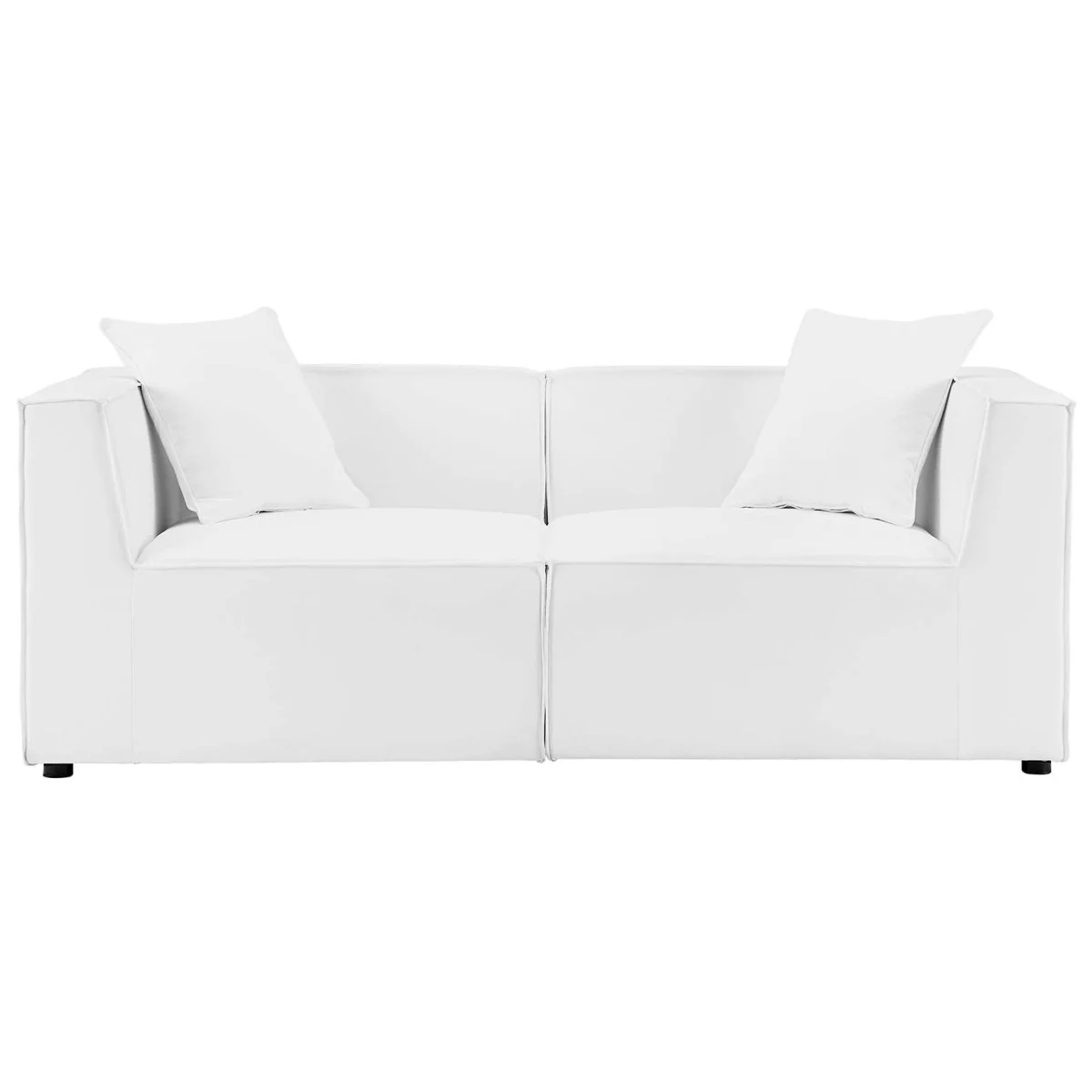 35" 2-Piece Modern Upholstered Outdoor Loveseat Set, Compact Two-Piece Outdoor Seating - Image 17