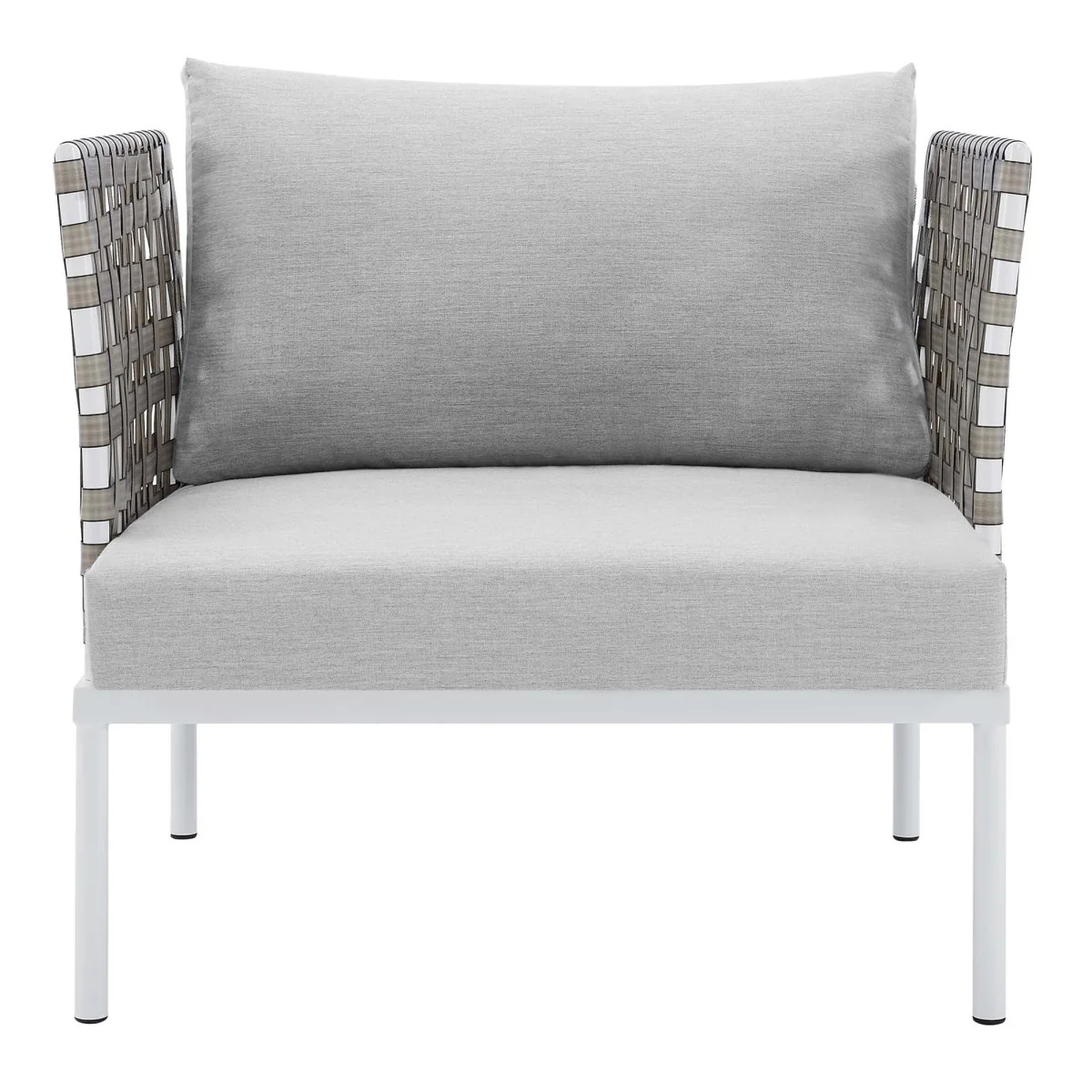 35” Aluminum and Sunbrella® Weave Outdoor Patio Armchair with Durable Rust-Resistant Frame - Image 14