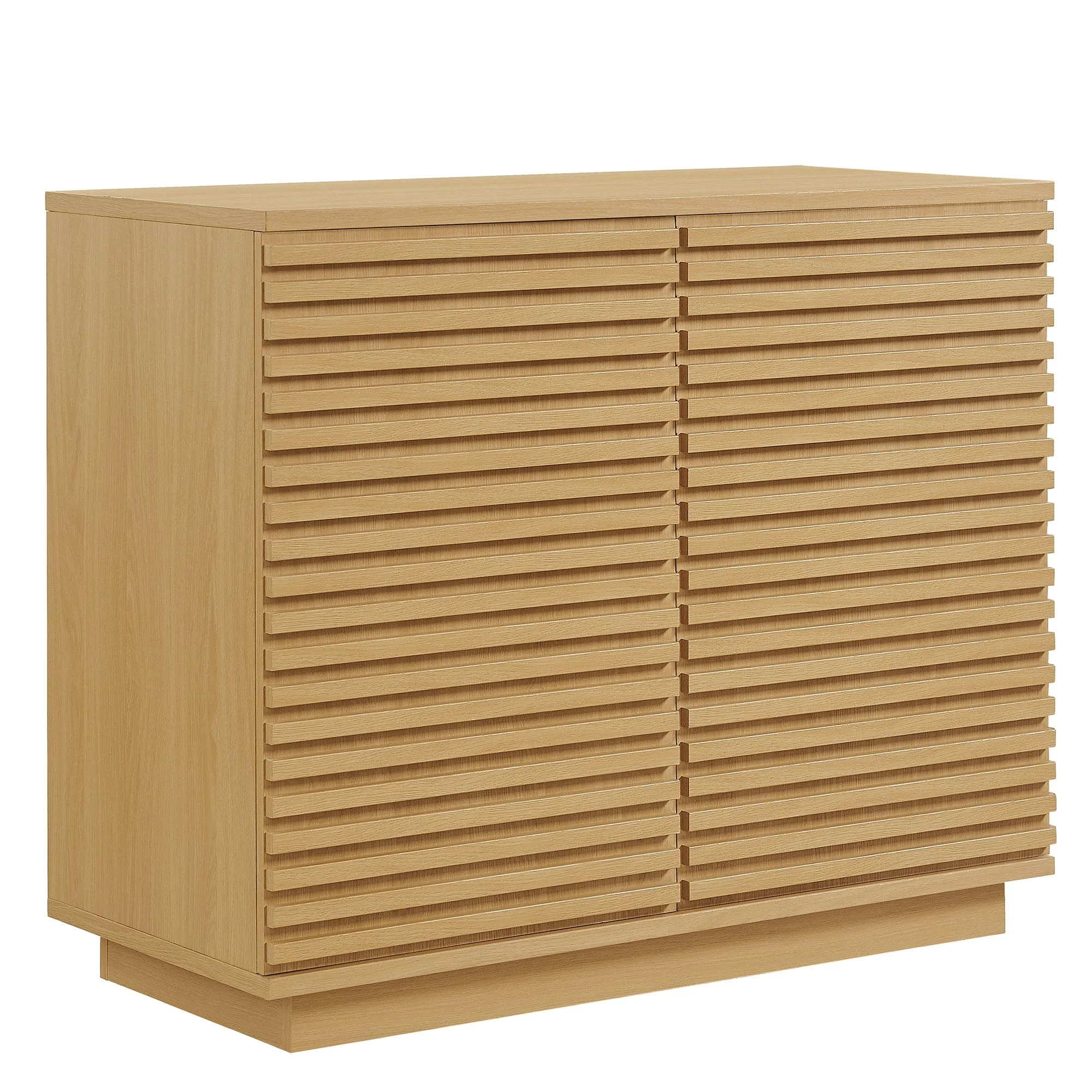 35 Inch Mid-Century Modern 2-Door Accent Cabinet with Fluted Fronts - Image 7
