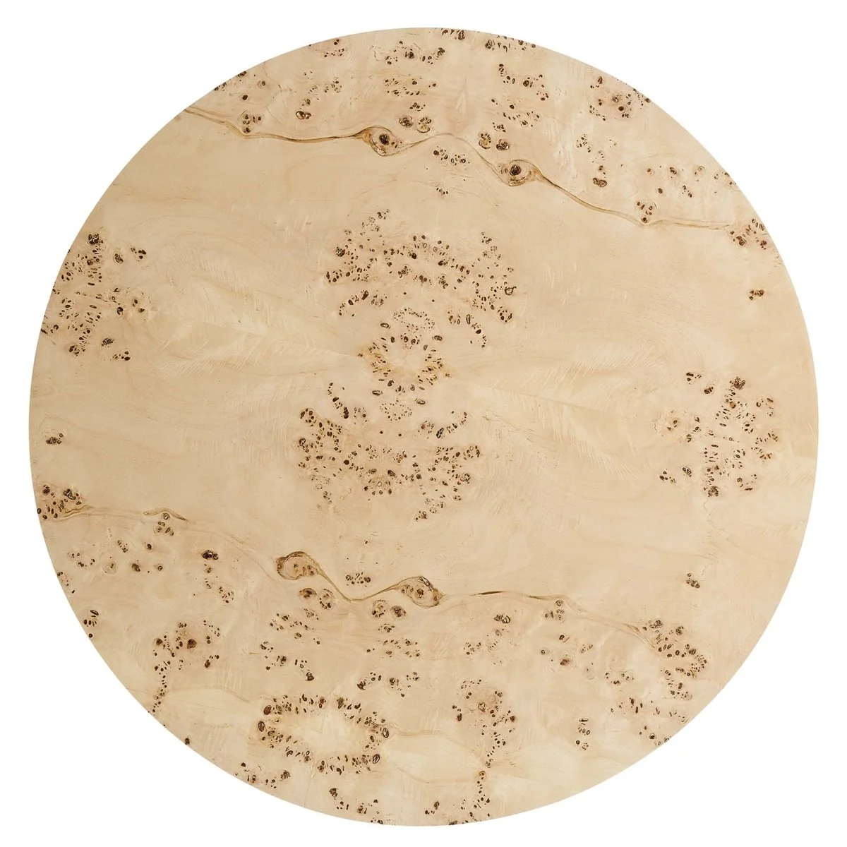 35 Inch Sophisticated Round Burl Wood Coffee Table - Image 14