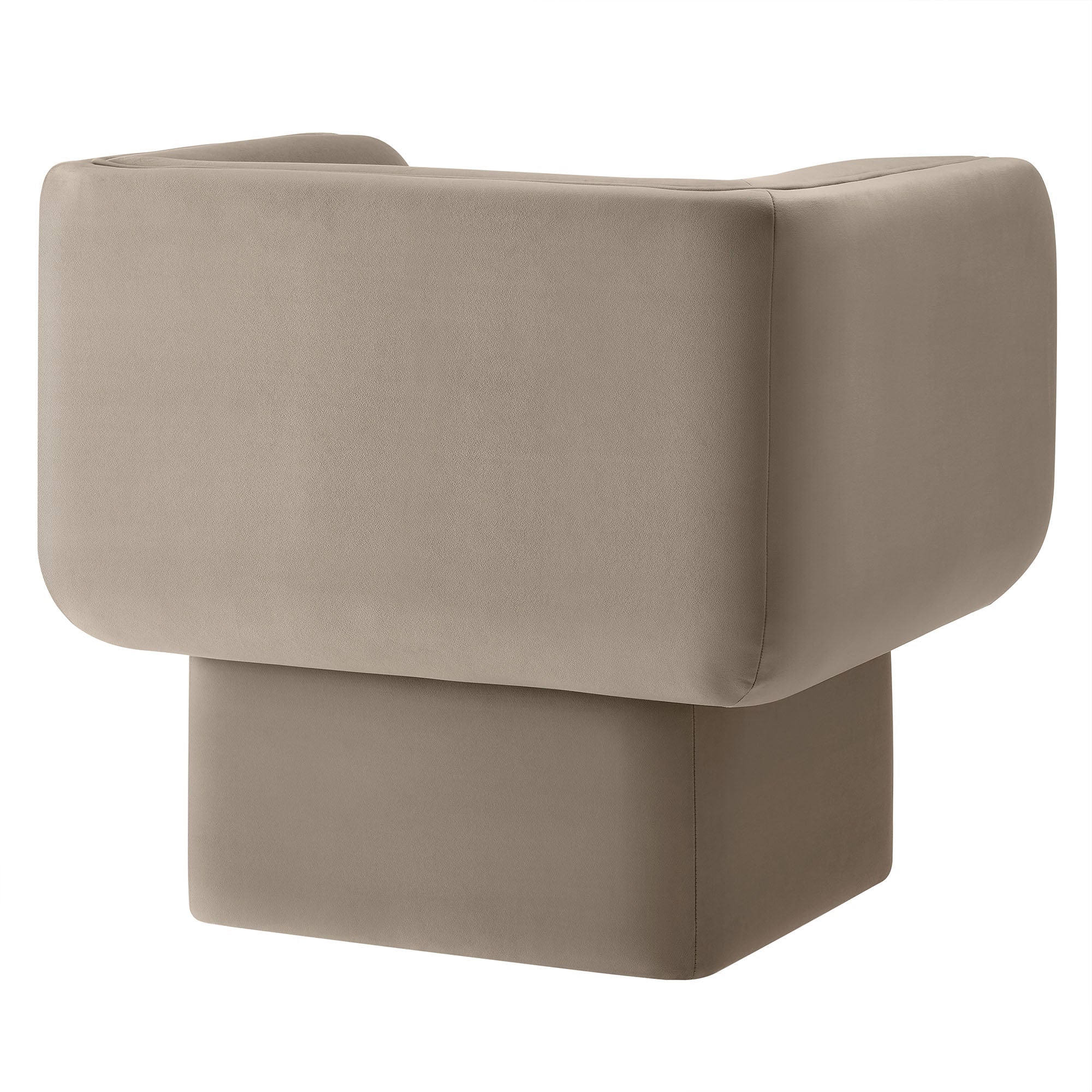 35 Inch Square Performance Velvet Accent Armchair - Image 5