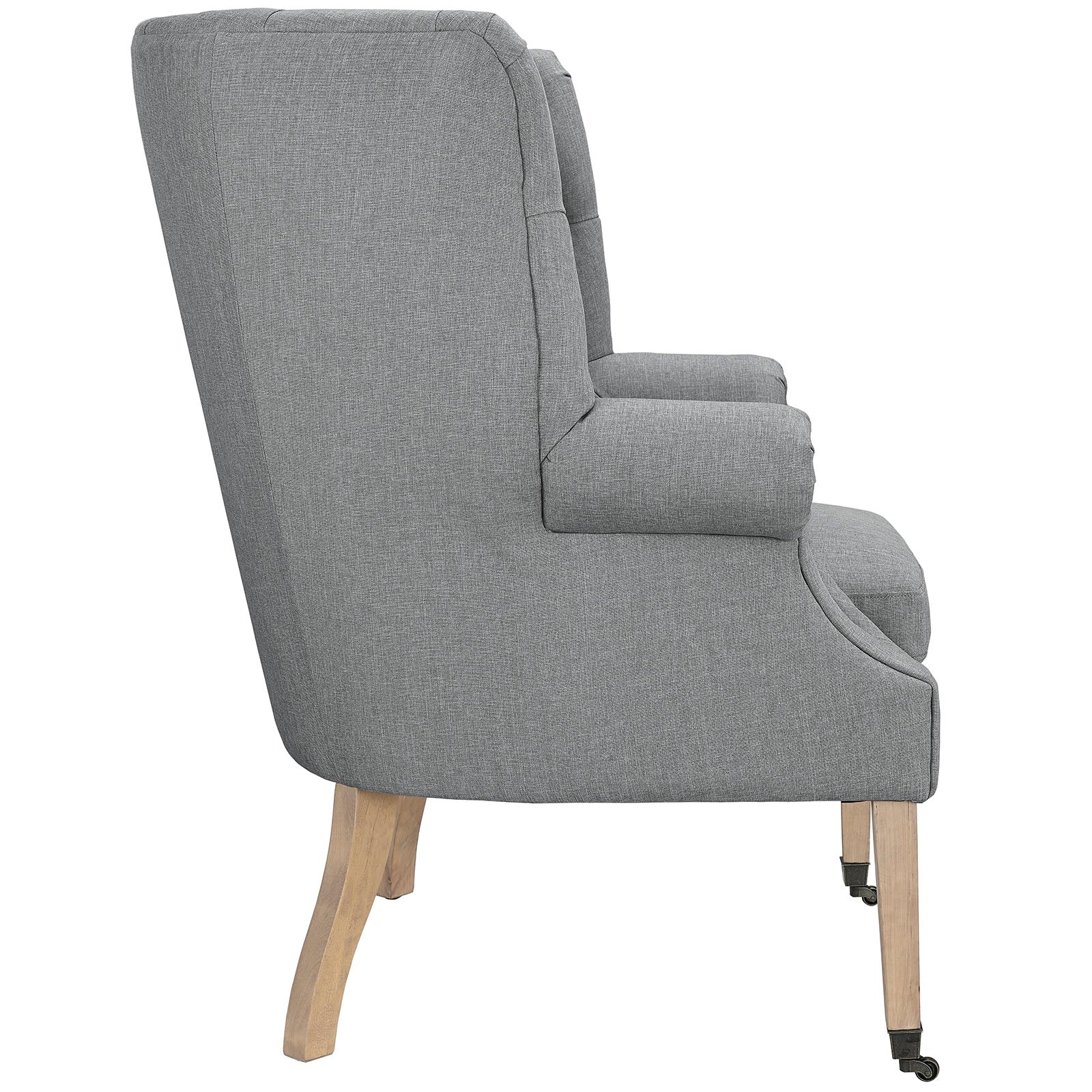 35 Inch Upholstered Fabric Lounge Chair with Front-Leg Casters - Image 10