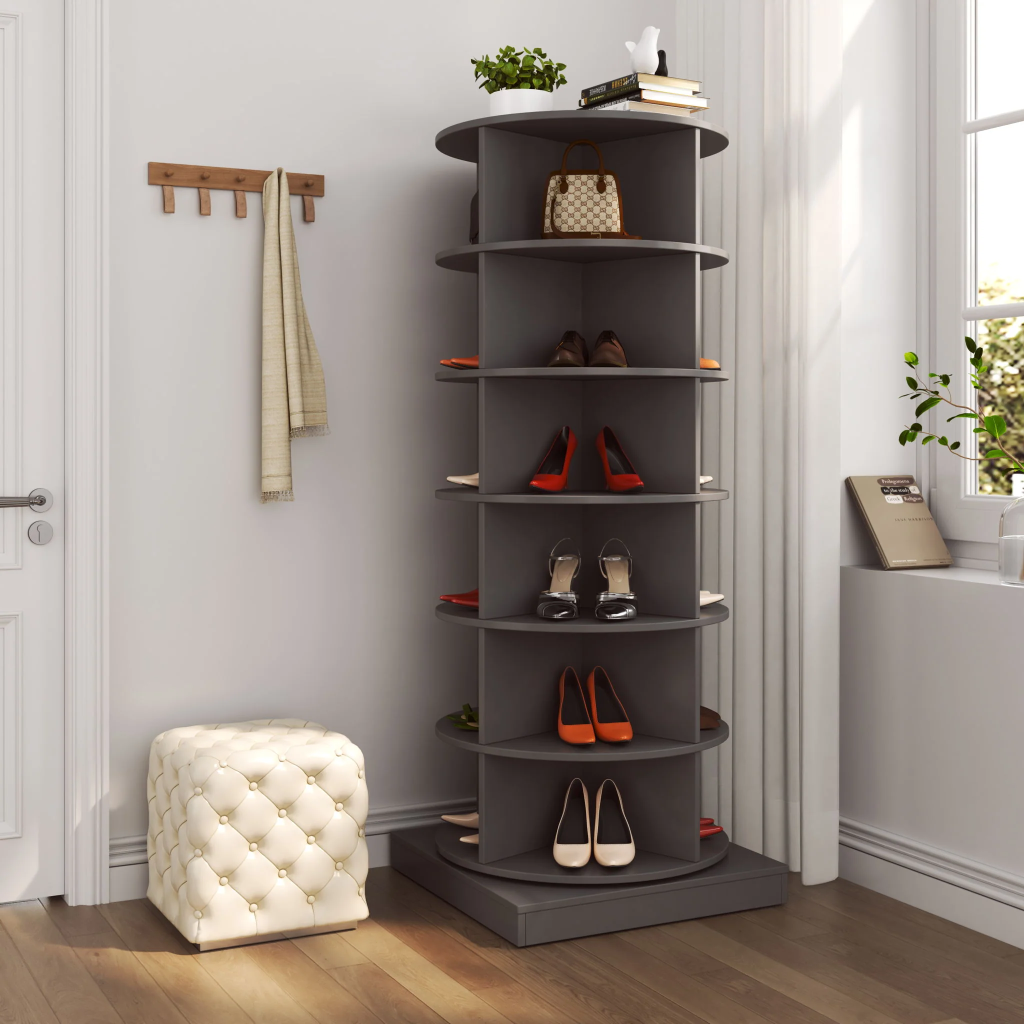 360 Rotating Shoe Cabinet 6 Layers - Image 12