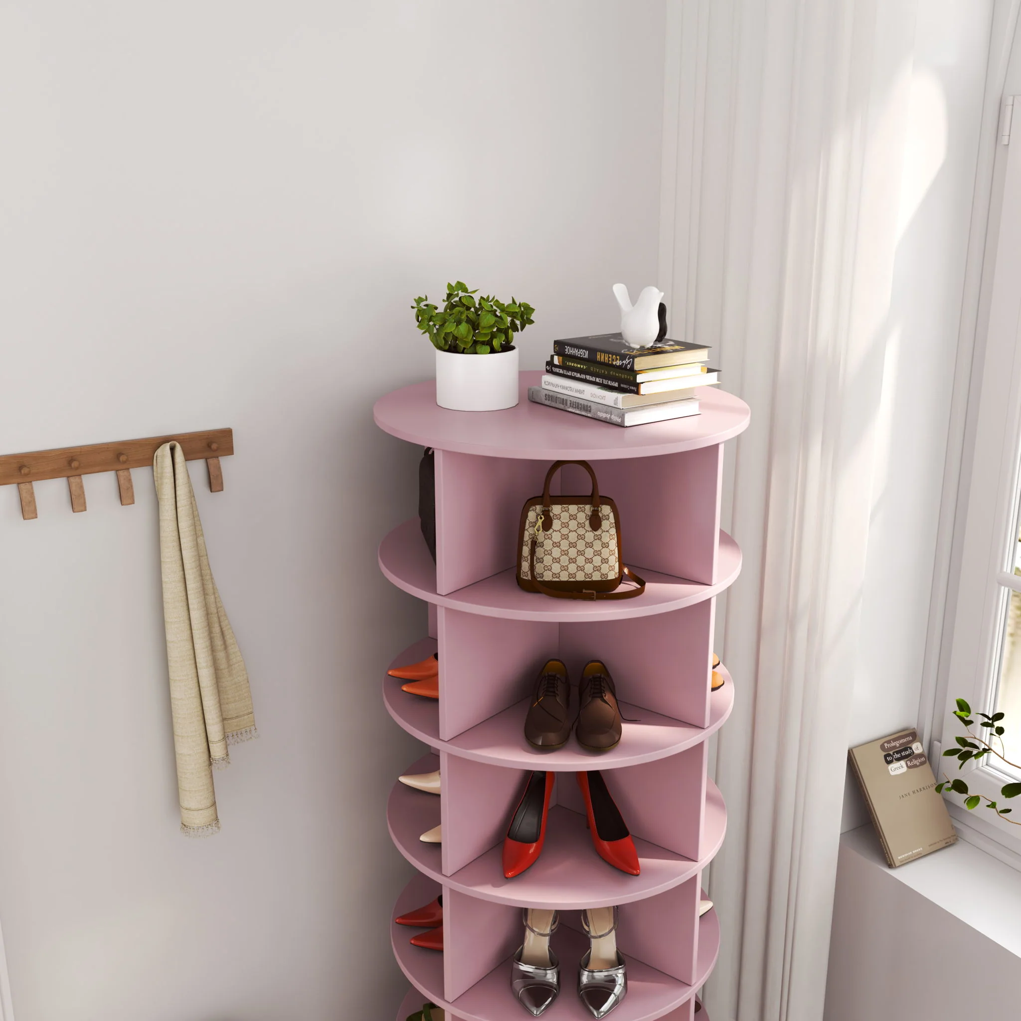 360 Rotating Shoe Cabinet 6 Layers - Image 9