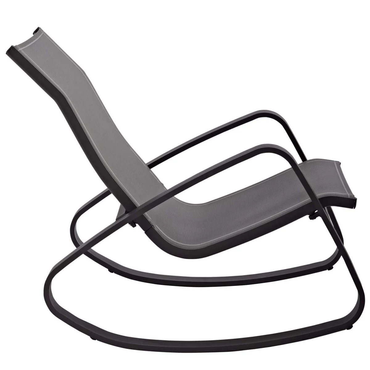 38” Aluminum Mesh Sling Rocking Outdoor Lounge Chair for Patio and Lawn - Image 21