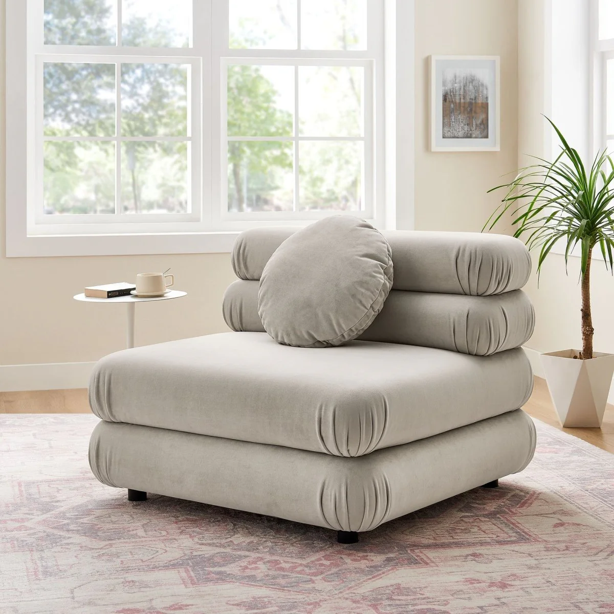 38 Inch Jubilee Performance Velvet Modular Armless Chair - Image 7