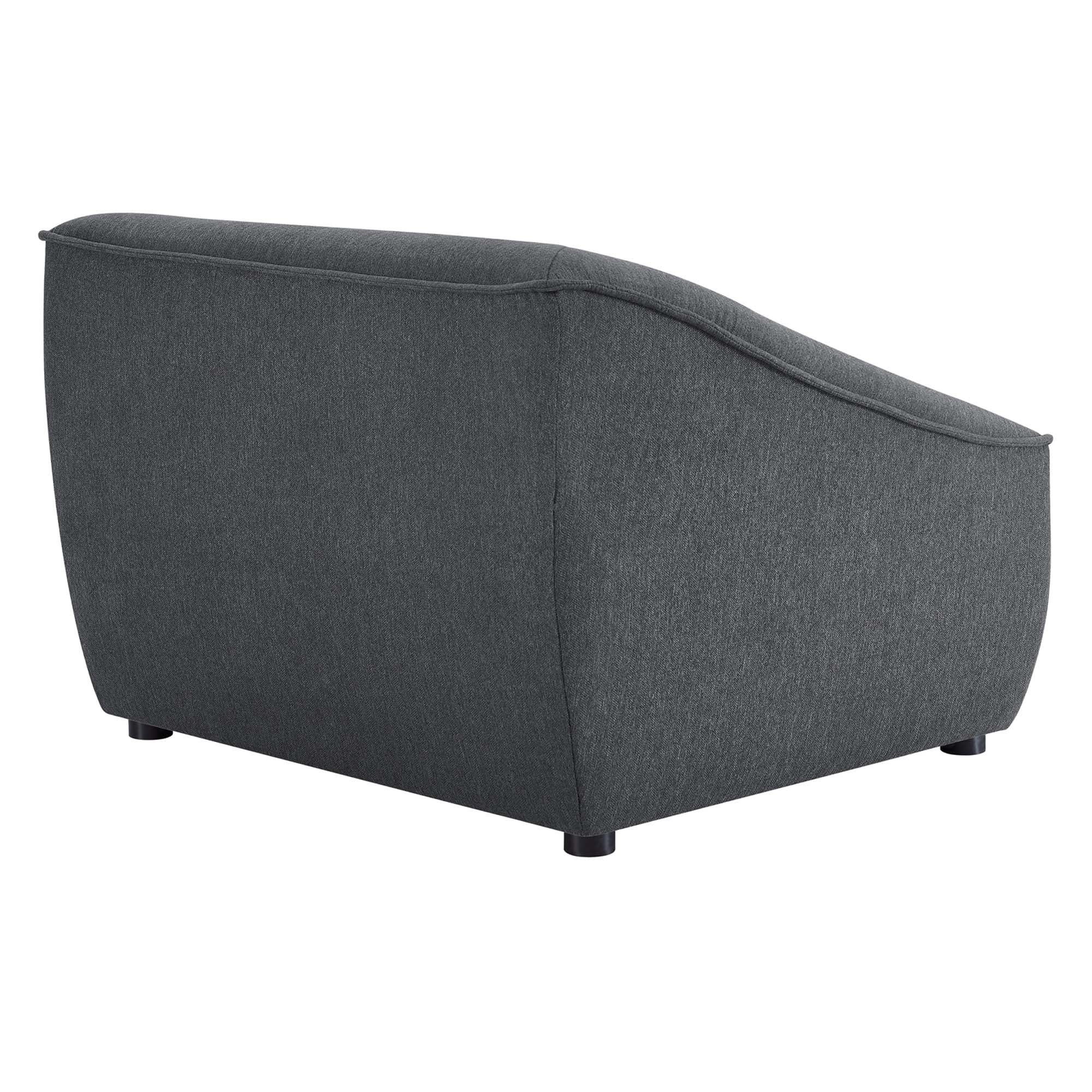 38 Inch Upholstered Fabric Armchair and Ottoman Set - Image 5