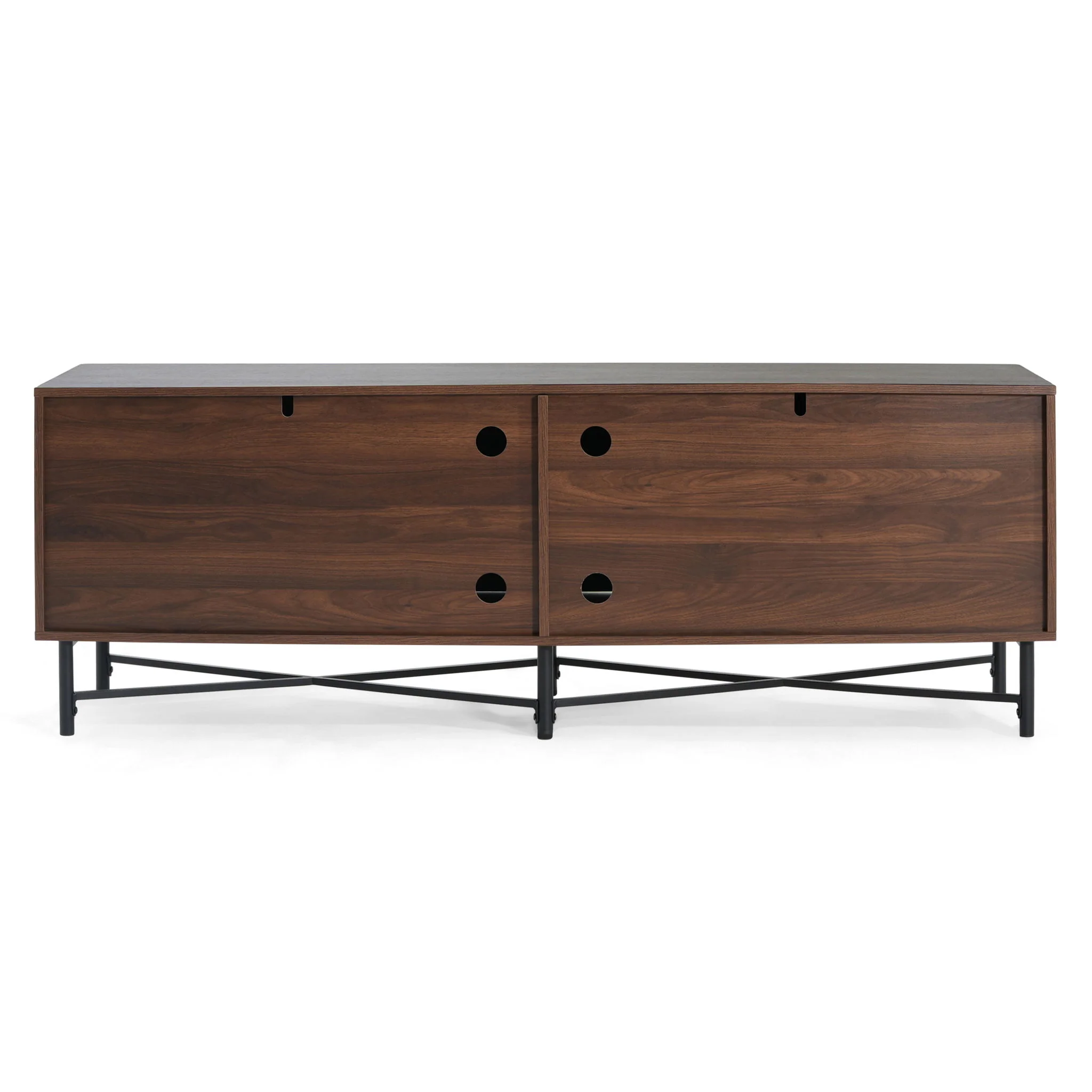 4 Door TV Cabinet, 2 Storage Spaces, Adjustable Shelves - Image 7