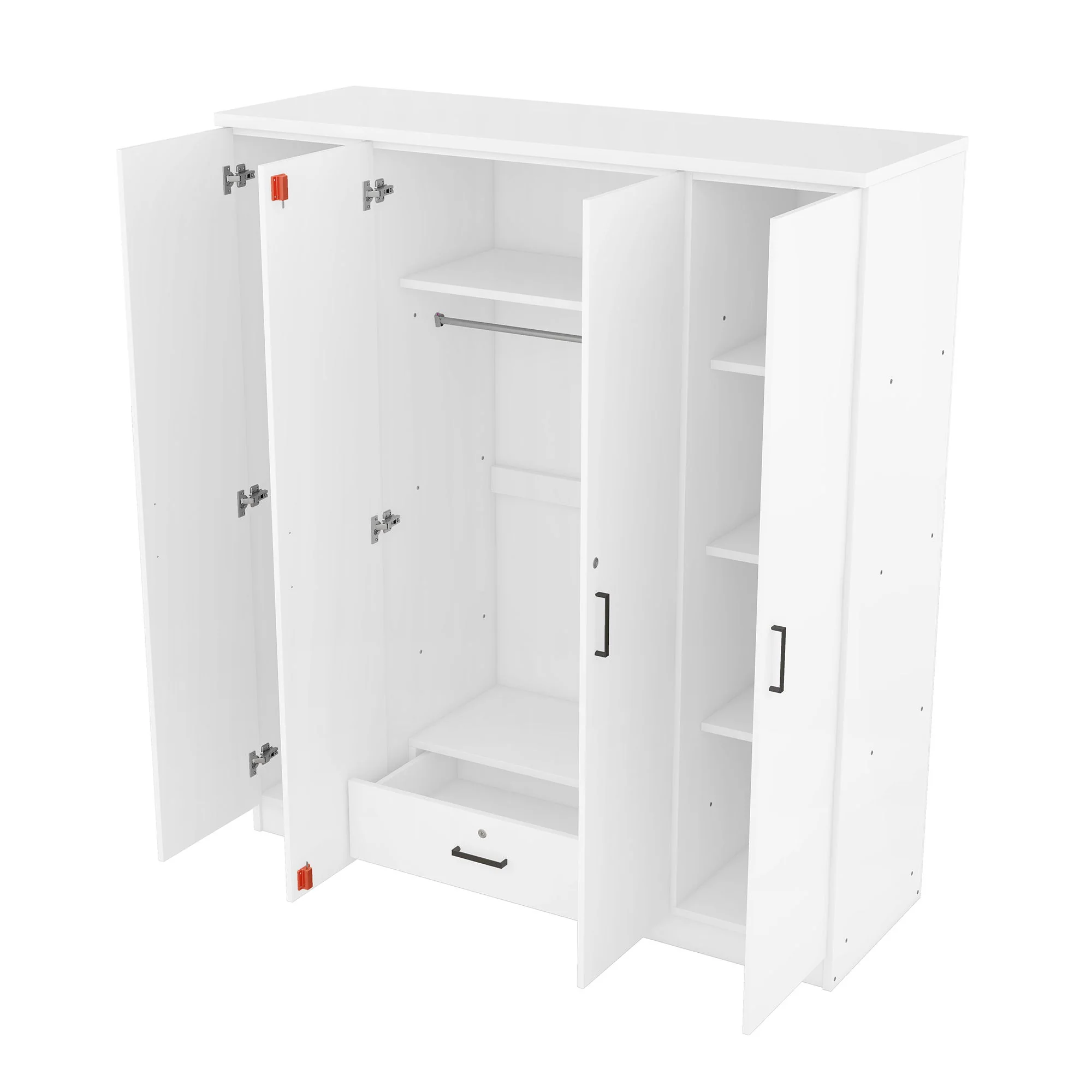 4 Door Wardrobe With 1 Drawer - Image 7