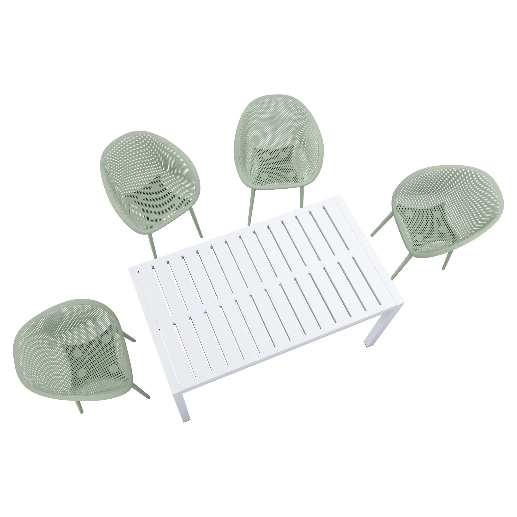 4 Pack Lounge Chair Set With Long Table - Image 25