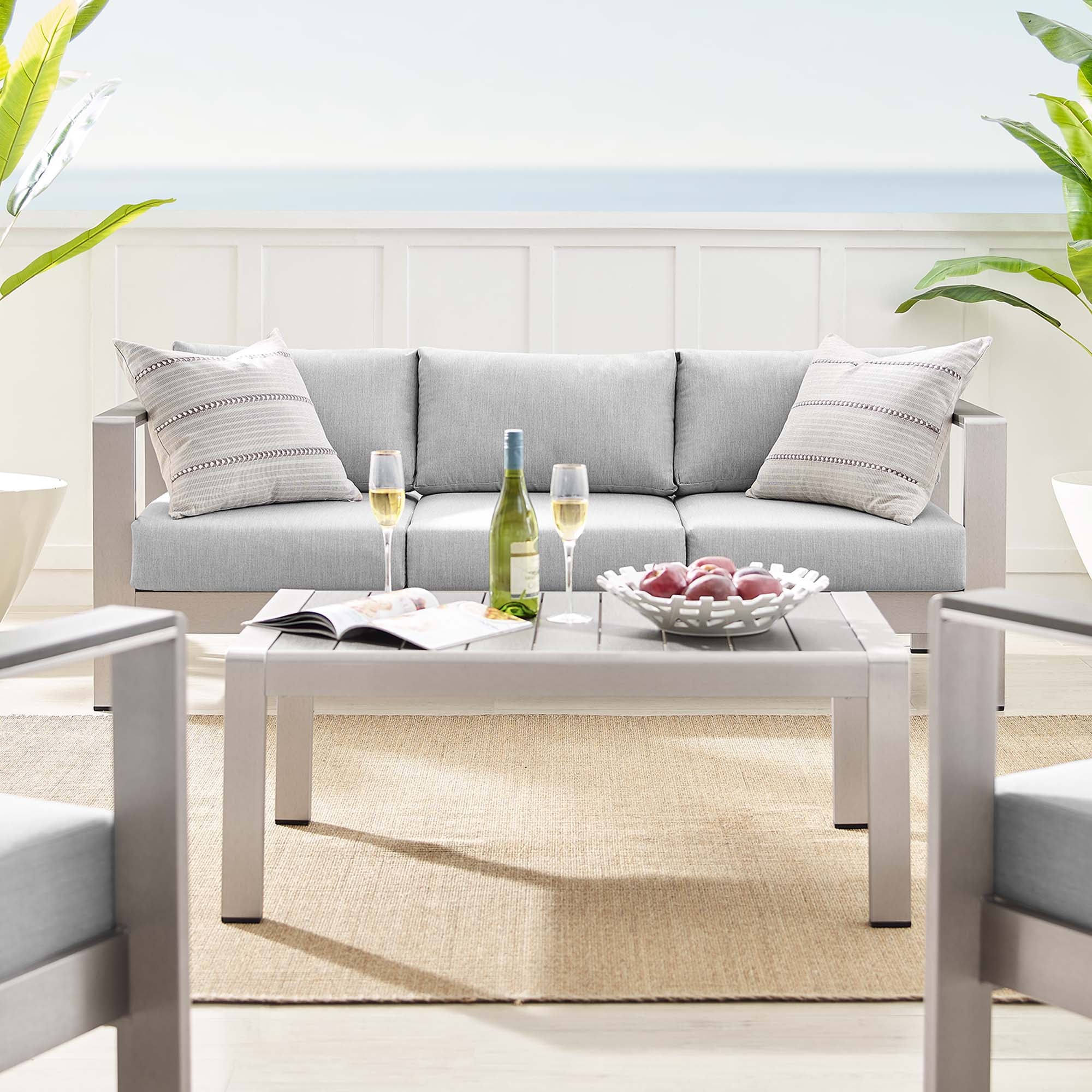 4-Piece Outdoor Patio Aluminum Furniture Set with Sunbrella® Fabric for Outdoor Living - Image 20