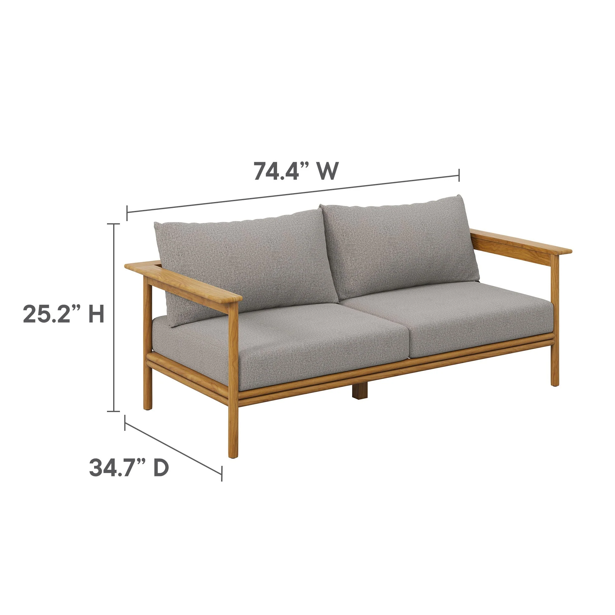 4-Piece Outdoor Teak Wood Furniture Set for Patio, Deck and Garden Seating - Image 11