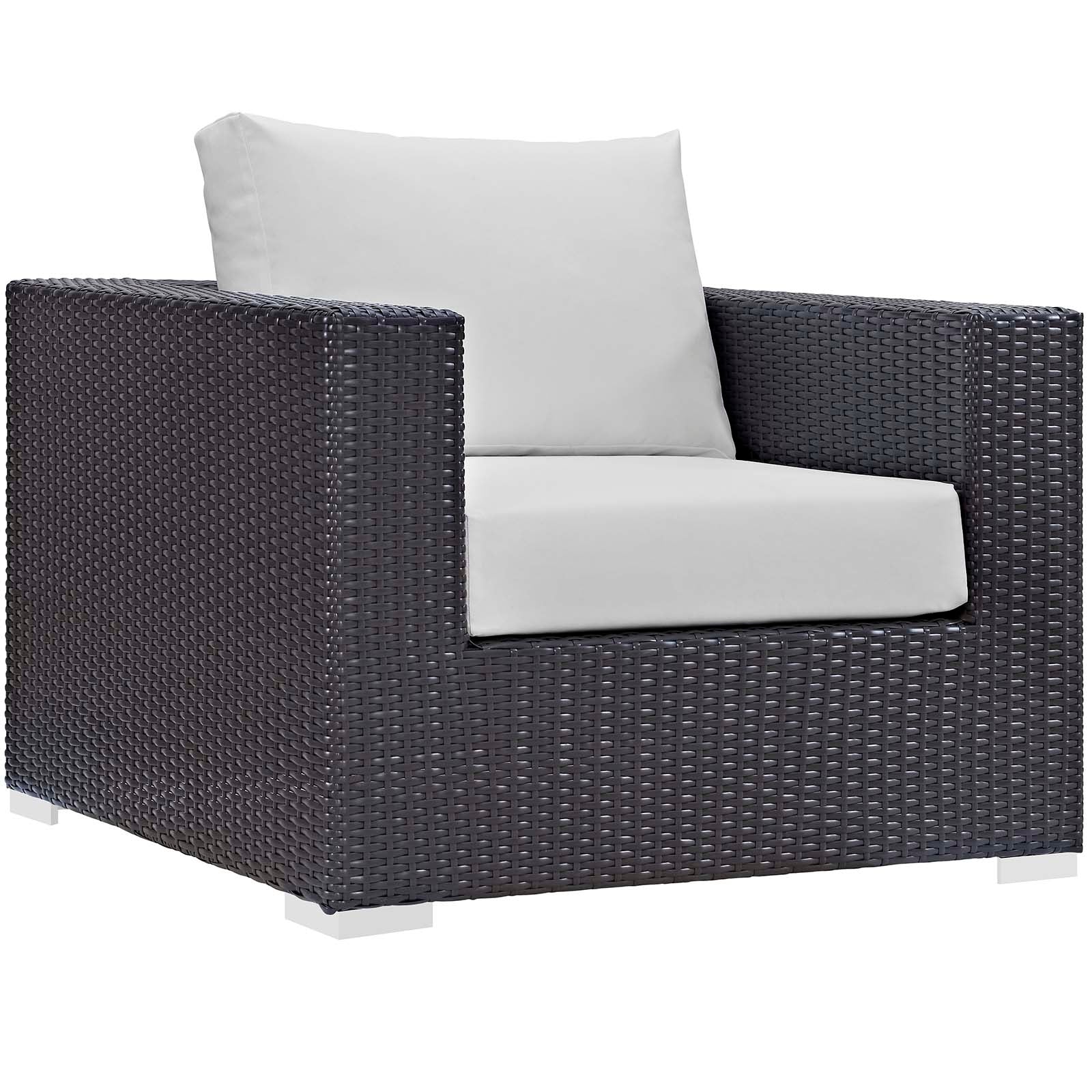 4-Piece Outdoor Wicker Patio Seating Set with Fire Pit Table and Cushions - Image 3
