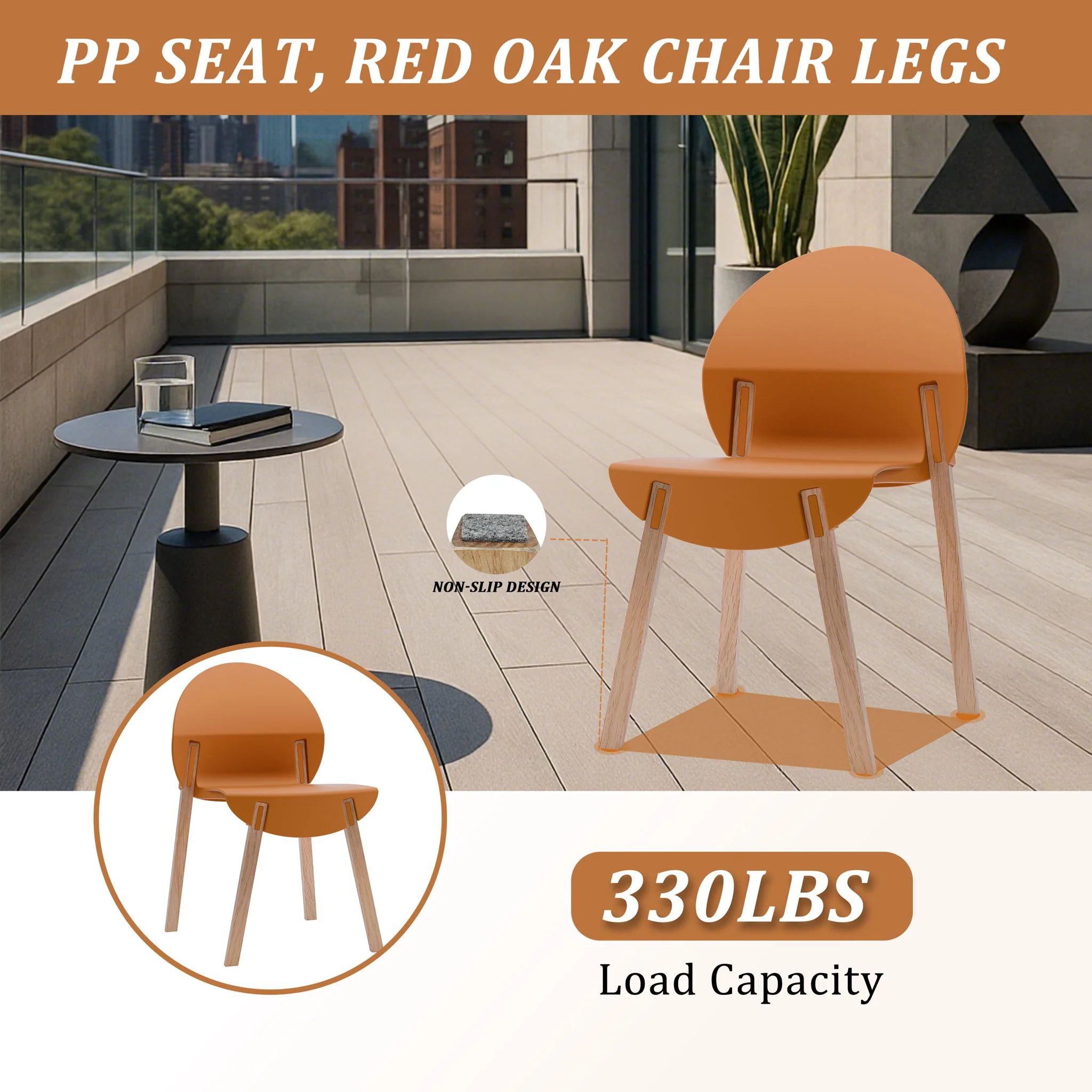 4 Piece Set Of Single Chairs, Traditional Elements With Round Table - Image 13