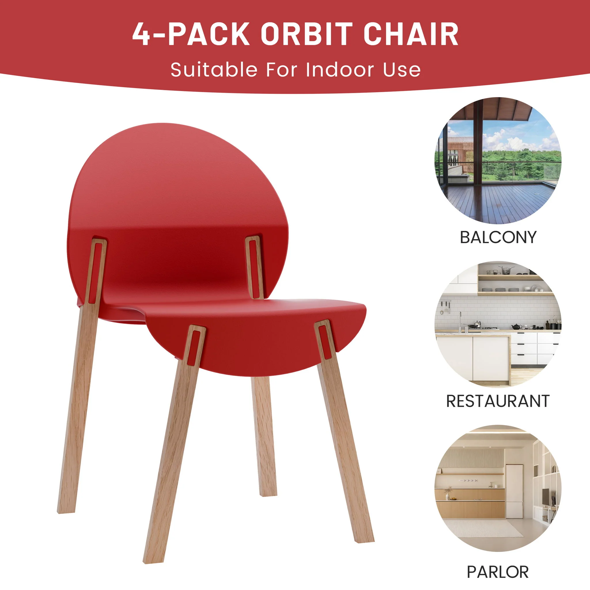 4 Piece Set Of Single Chairs With A Folding Square Table - Image 11