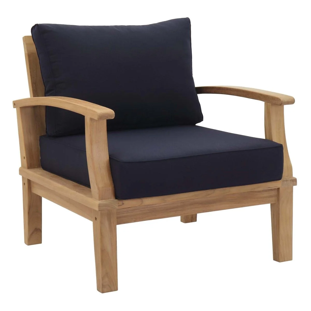 4-Piece Teak Wood Outdoor Patio Sofa Set with Cushions, Durable Weather-Resistant Design - Image 9