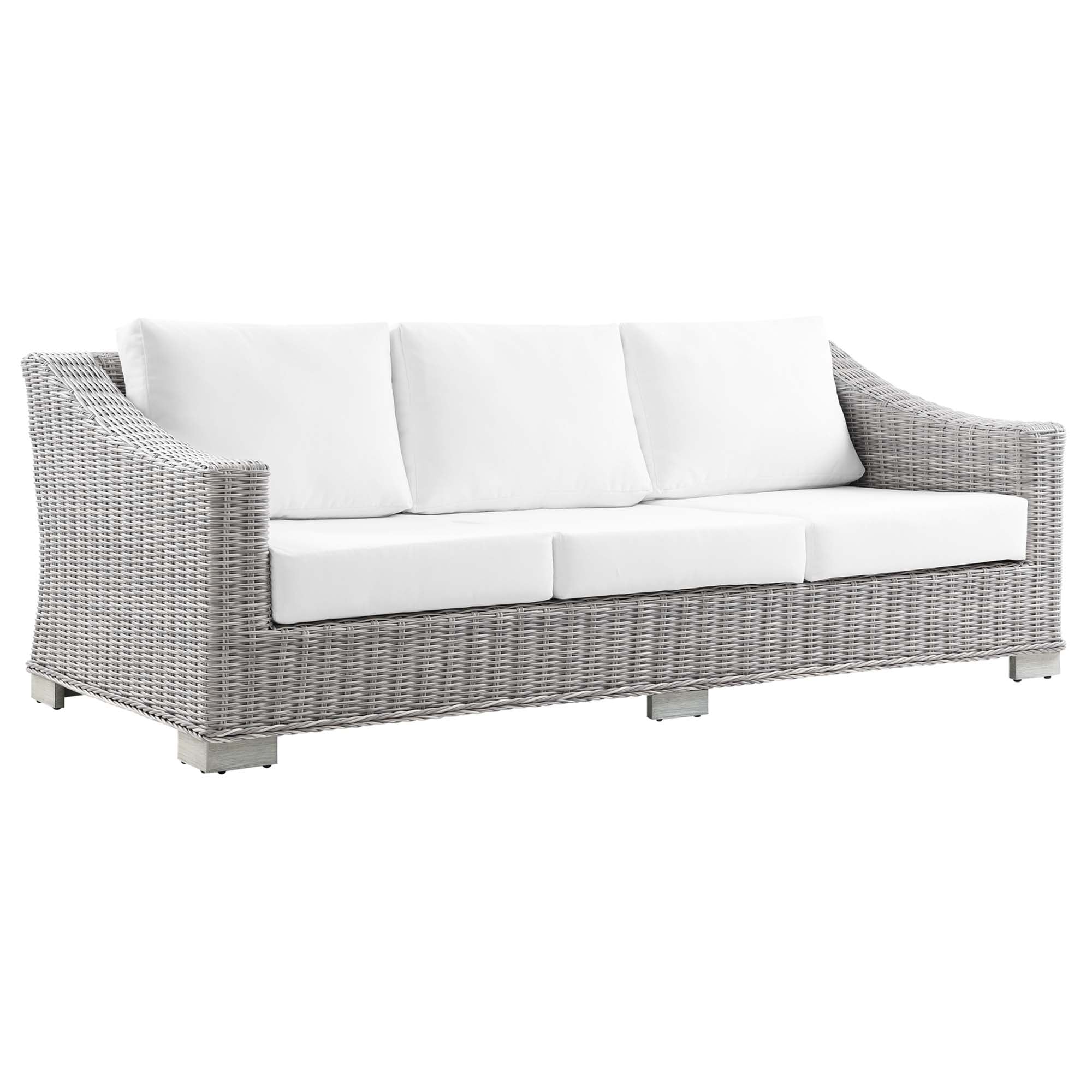 4-Piece Wicker Rattan Outdoor Patio Furniture Set with Cushions for Patio & Garden - Image 7