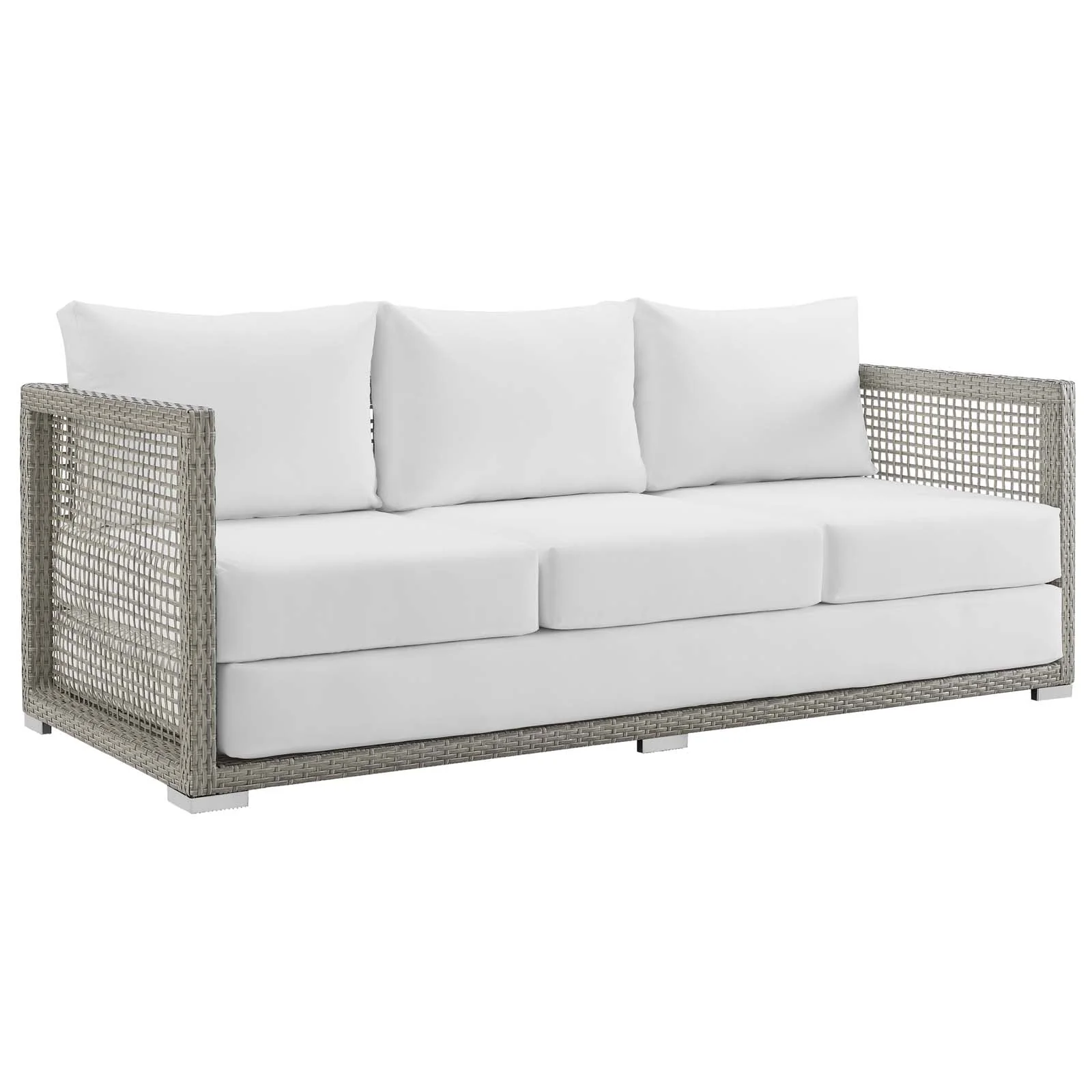 4-Piece Wicker Rattan Outdoor Patio Set for Garden, Deck and Balcony Seating - Image 6