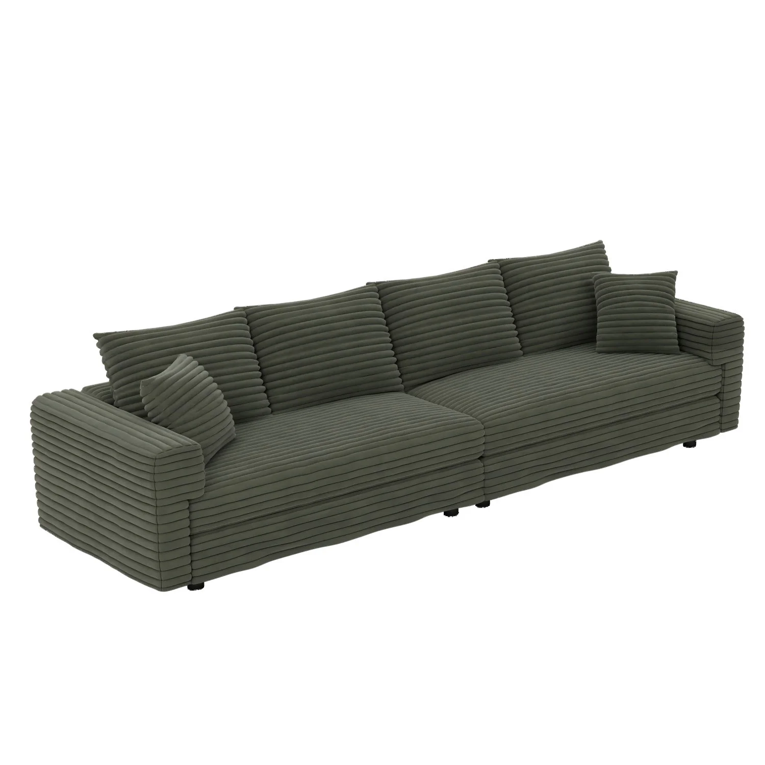 4 Seat Sofa, Deep Seat Couches With Soft Pillows - Image 3