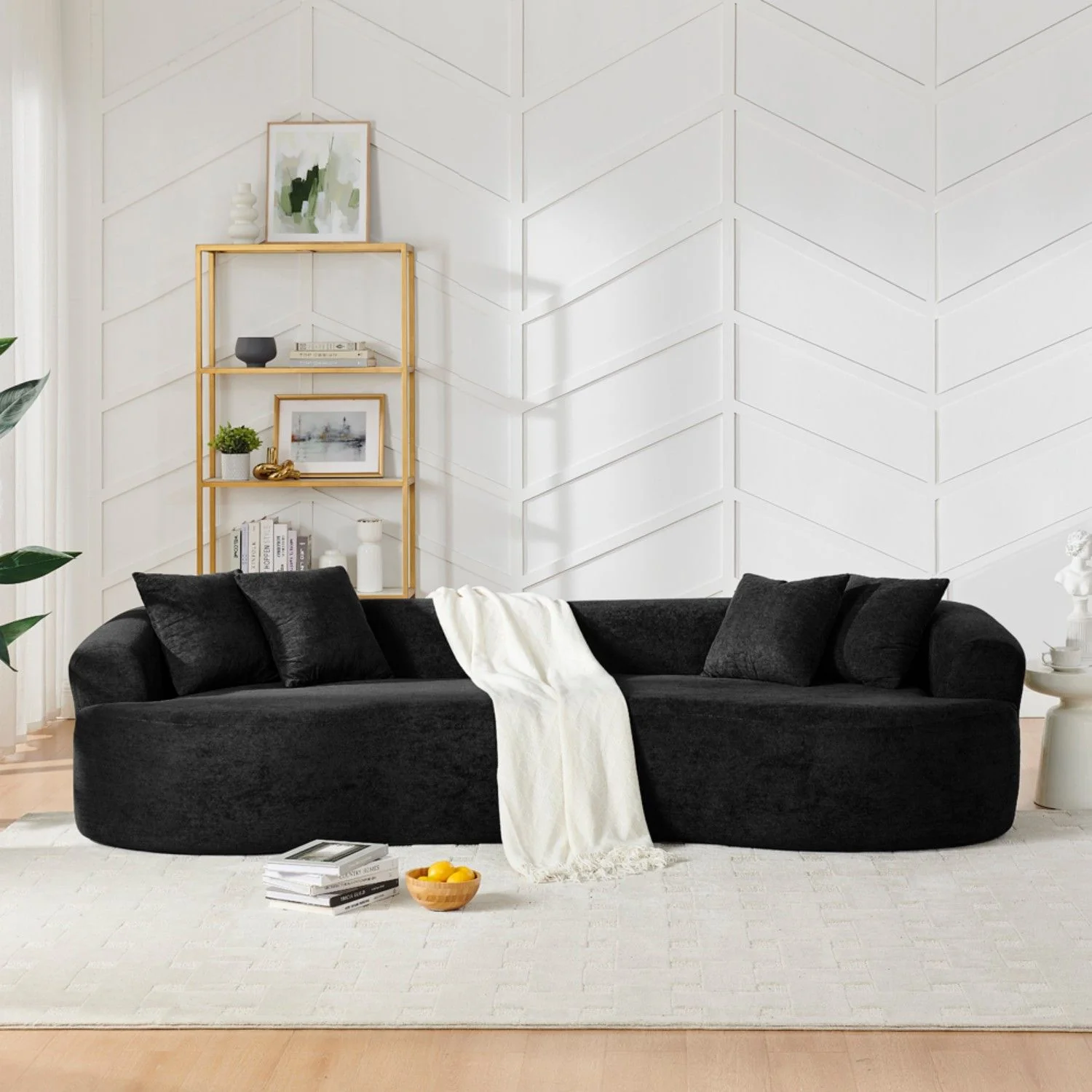 4 Seater Curved Cloud Sectional Sofa - Image 17