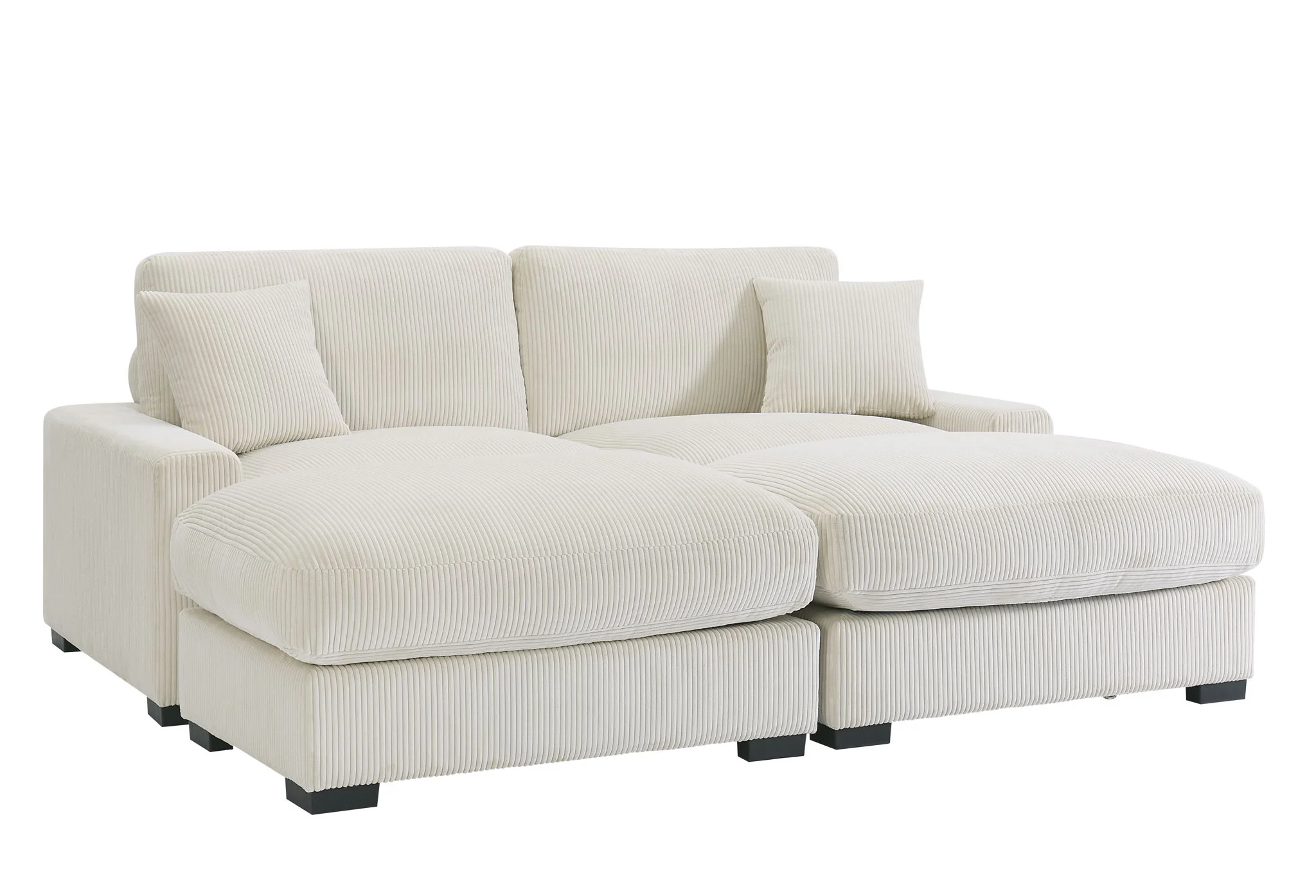 4 Seater Oversized Sectional Sofa With 2 Ottoman And 2 Pillows - Image 4