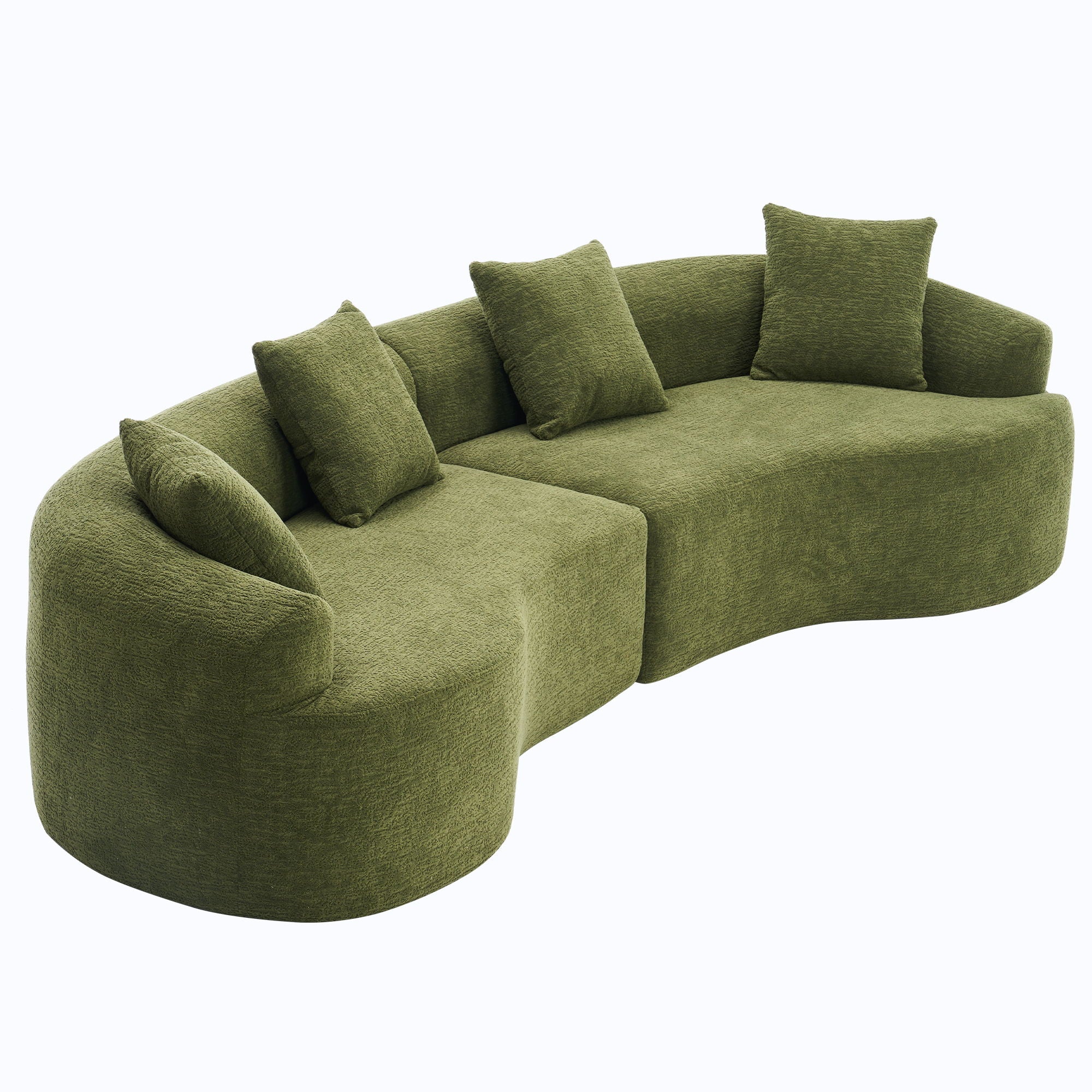 4 Seater Sofa With Fabric, 30D, 60 Hardness Full Sponge, 4 Pillow For Living Room, Home Furniture Sleeper Sectional Sofa For Apartment - Image 3