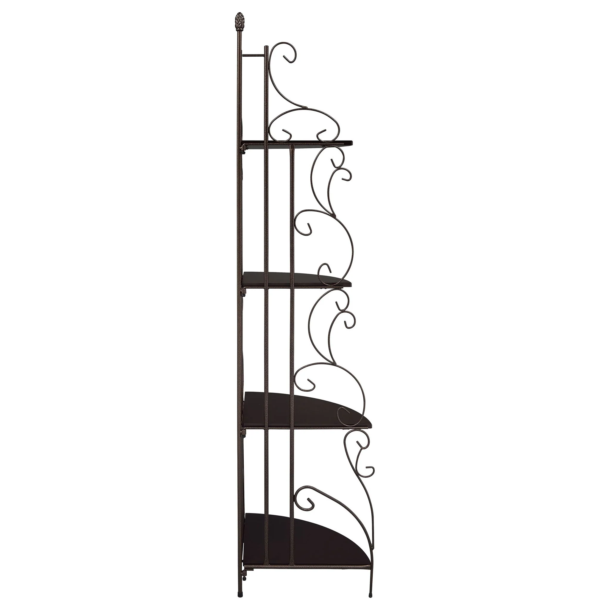 4 Shelf Corner Bookcase - Cappuccino - Image 3
