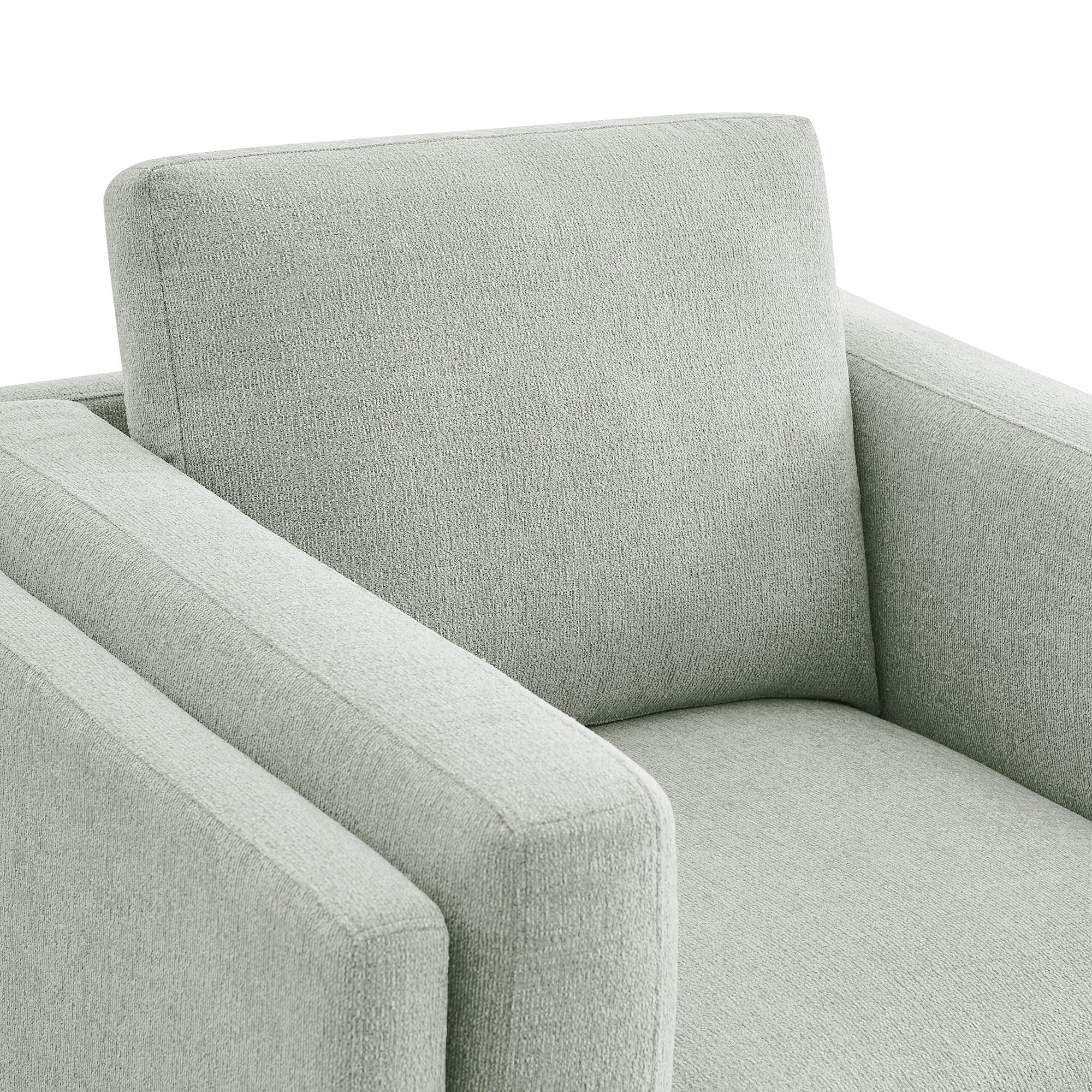 40 Inch Mélange Chenille Fabric Armchair with Kiln-Dried Wood Frame - Image 20
