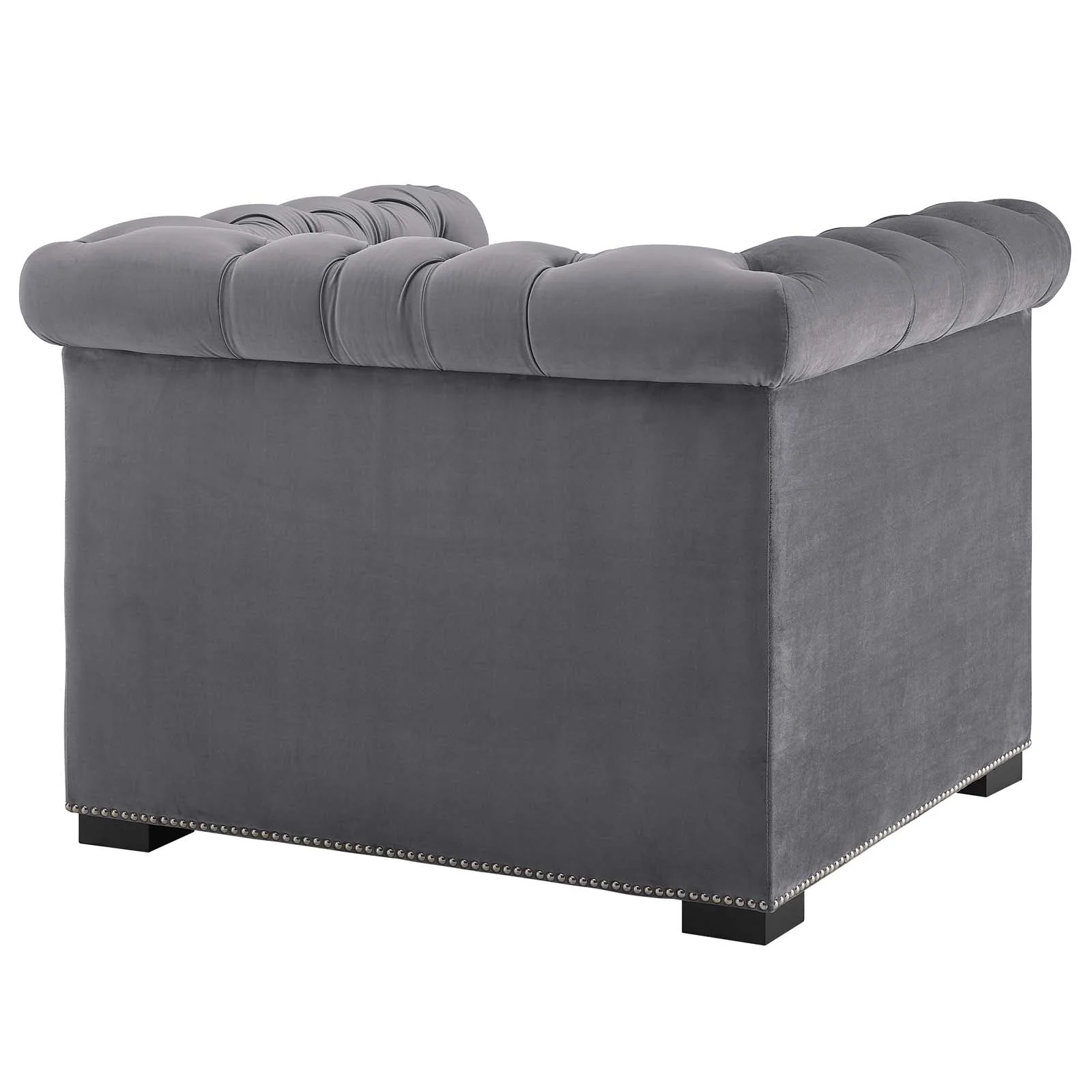 40 Inch Performance Velvet Button Tufted Chesterfield Armchair - Image 3