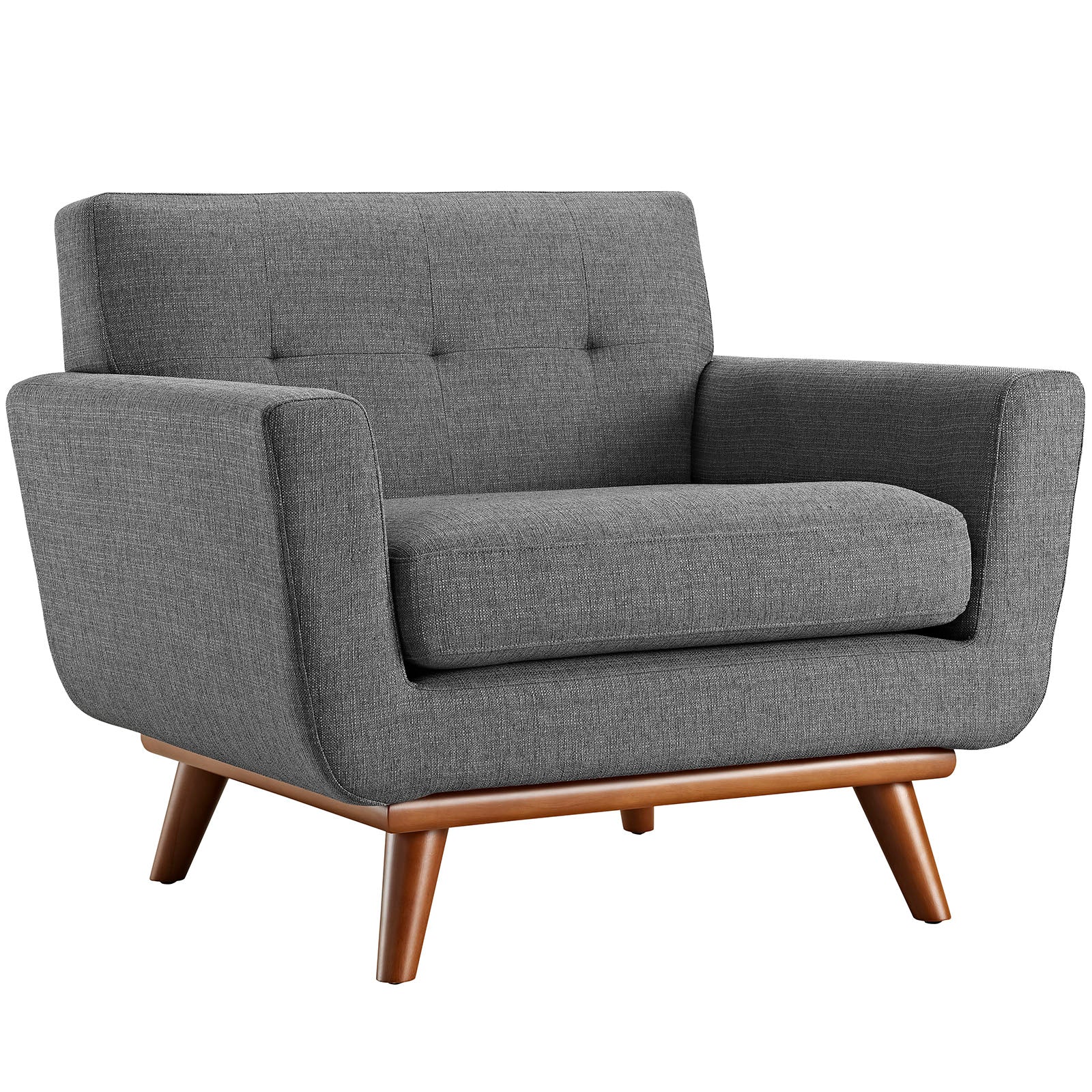 40 Inch Upholstered Fabric Armchair and Ottoman Set - Image 8