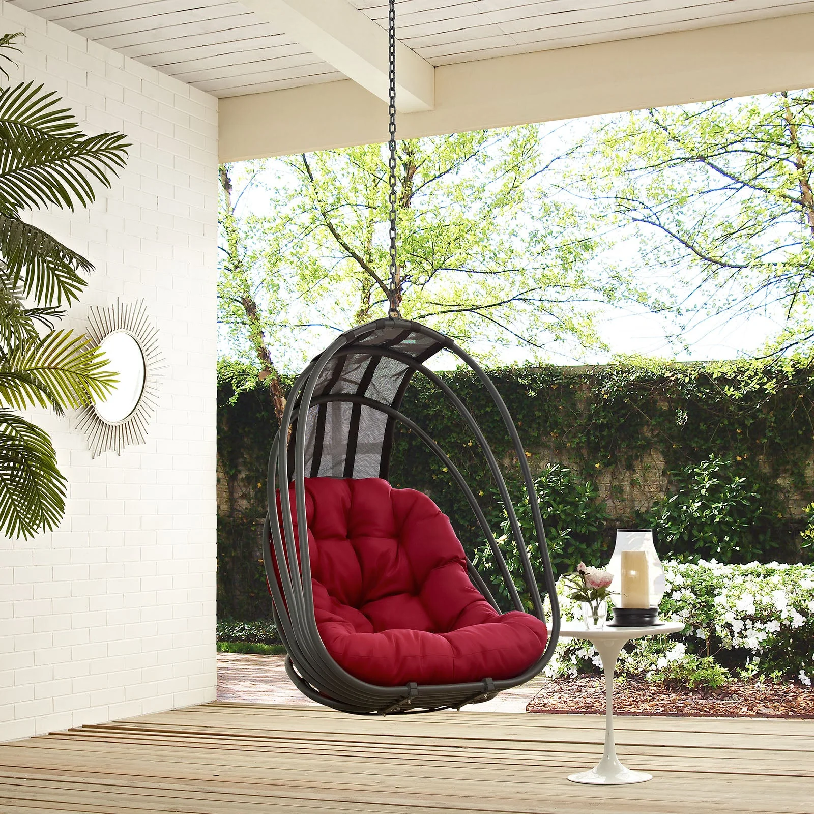 40" Outdoor Swing Chair Without Stand for Patio, Garden and Balcony Seating - Image 10