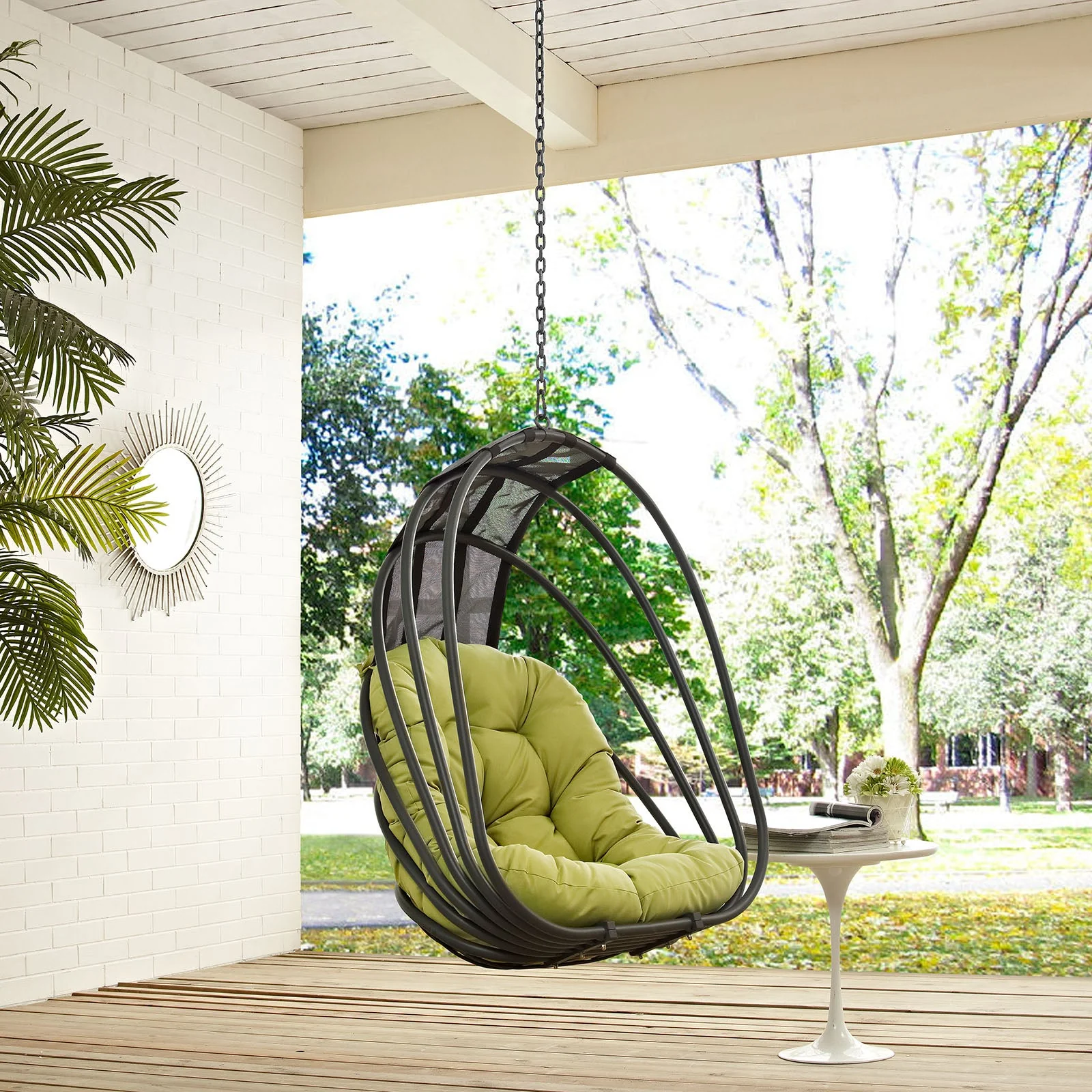 40" Outdoor Swing Chair Without Stand for Patio, Garden and Balcony Seating - Image 15