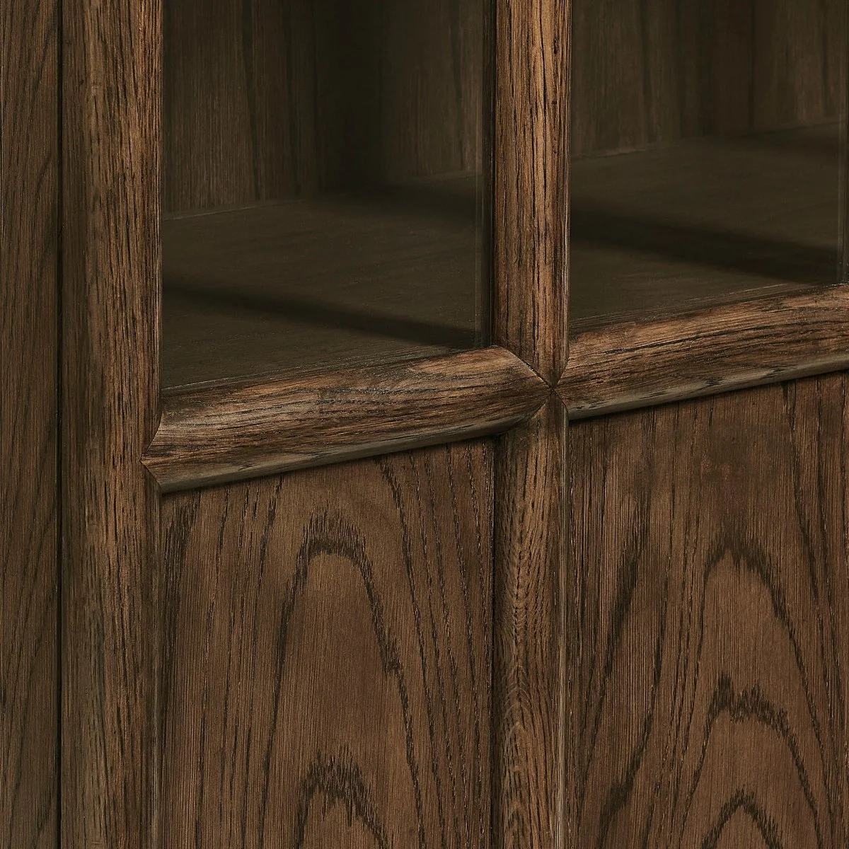 40" Tall Arched Solid Wood and Glass Display Cabinet - Image 20