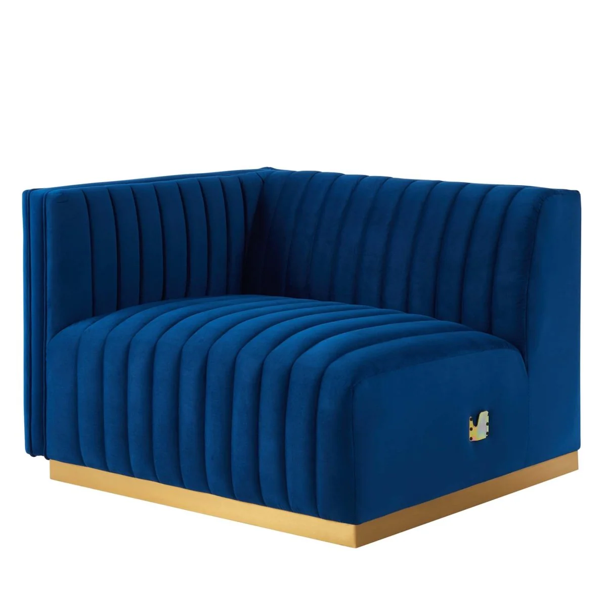 41.5 Inch Channel Tufted Performance Velvet Left-Arm Chair - Image 13