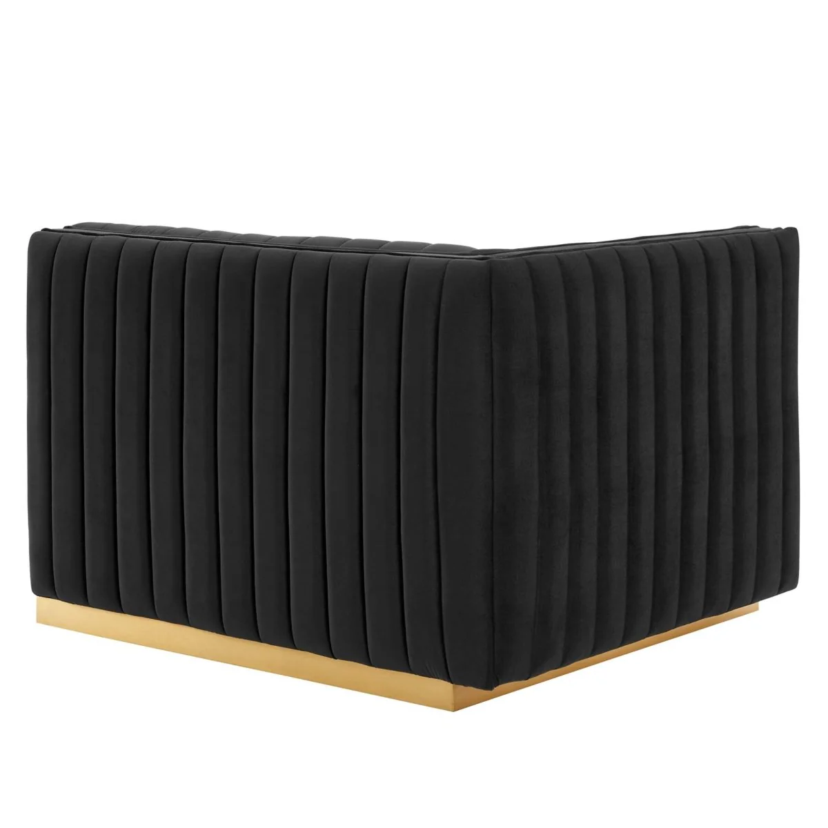 41.5 Inch Channel Tufted Performance Velvet Left-Arm Chair - Image 3