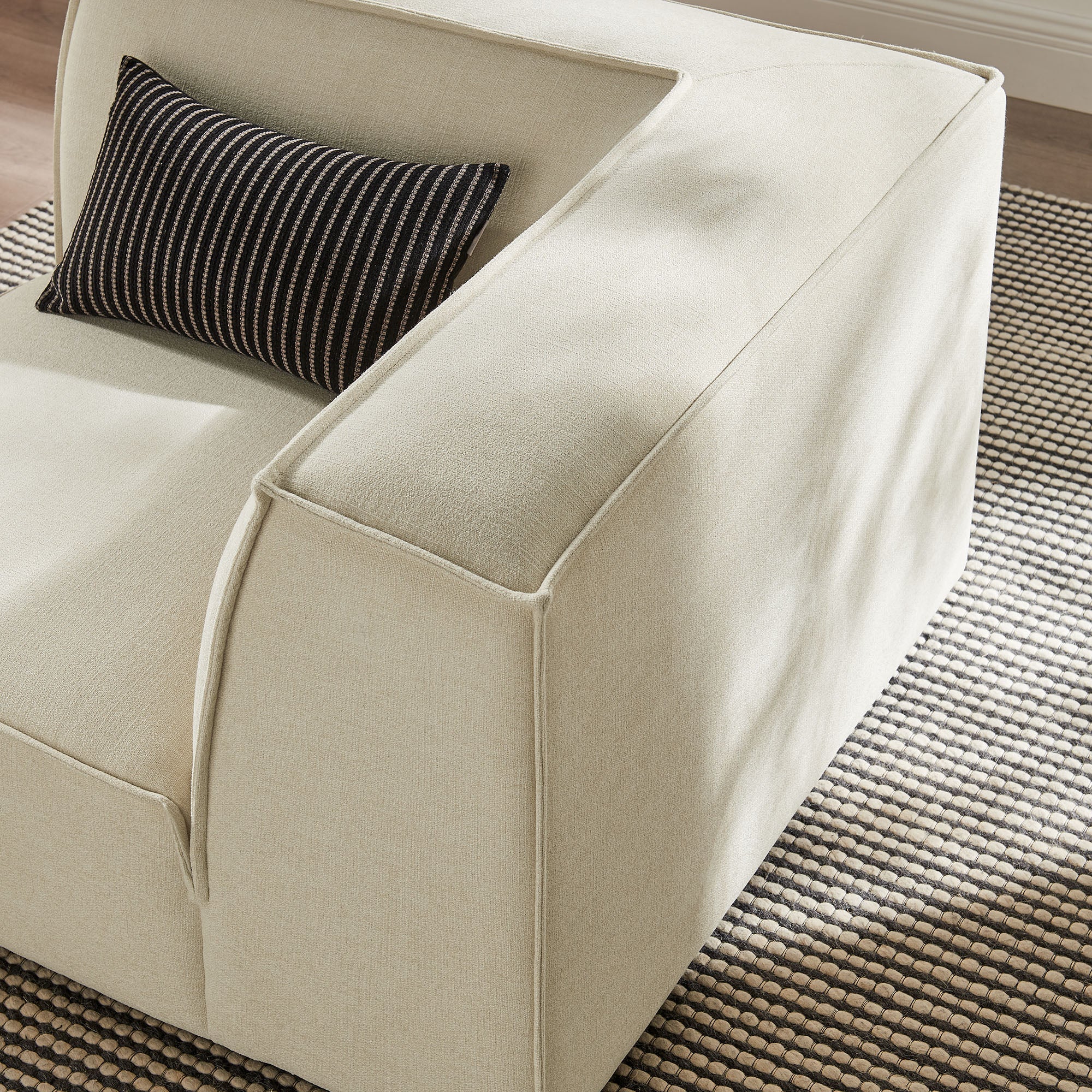 41 Inch Performance Fabric Corner Modular Sectional Armchair - Image 4