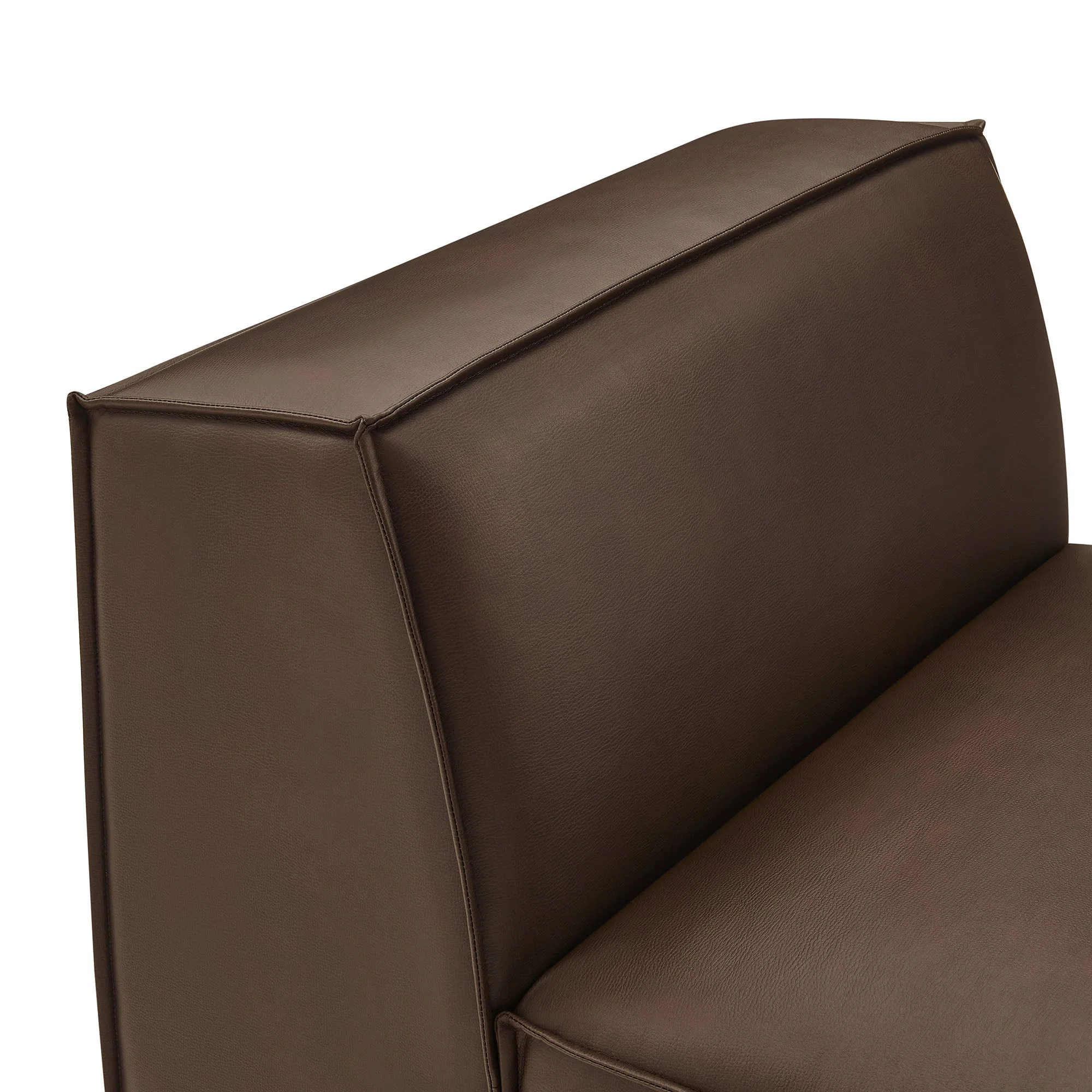 41 Inch Vegan Leather Armless Modular Sectional Chair - Image 13