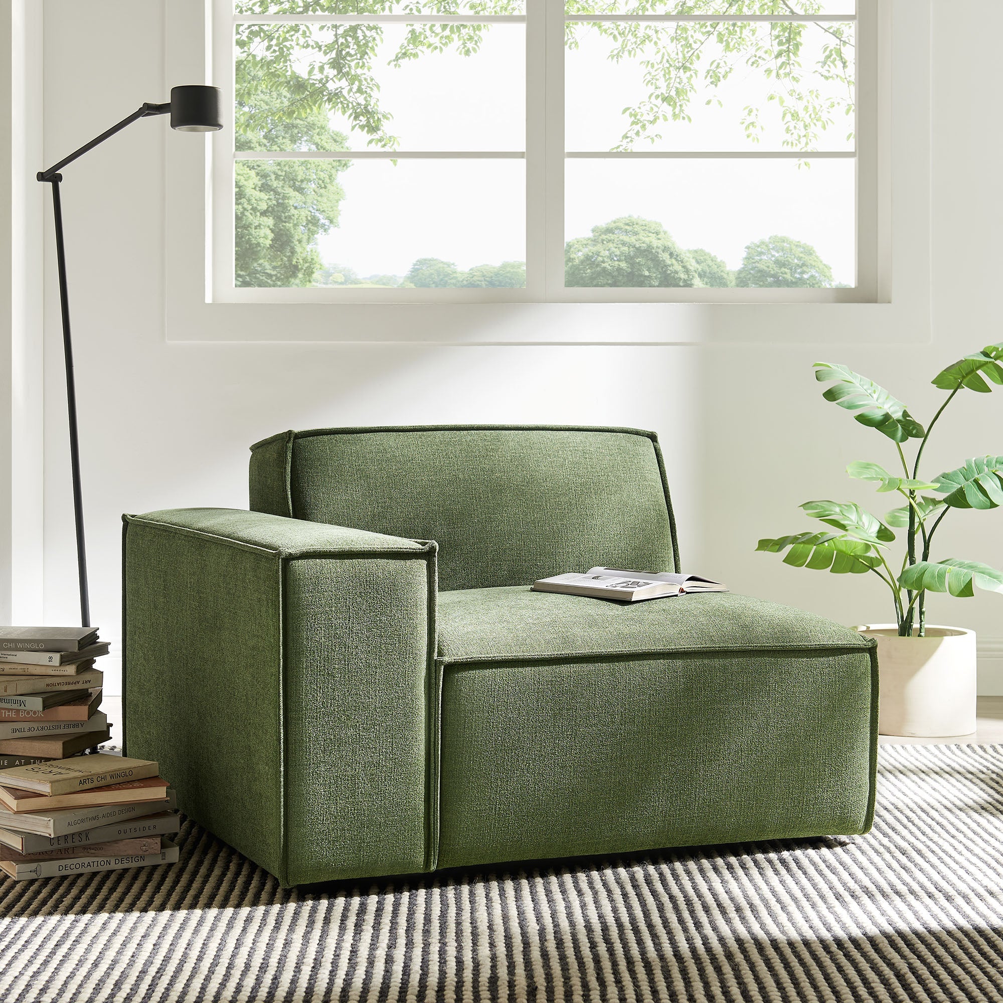 42 Inch Performance Fabric Left-Facing Modular Sectional Armchair - Image 21