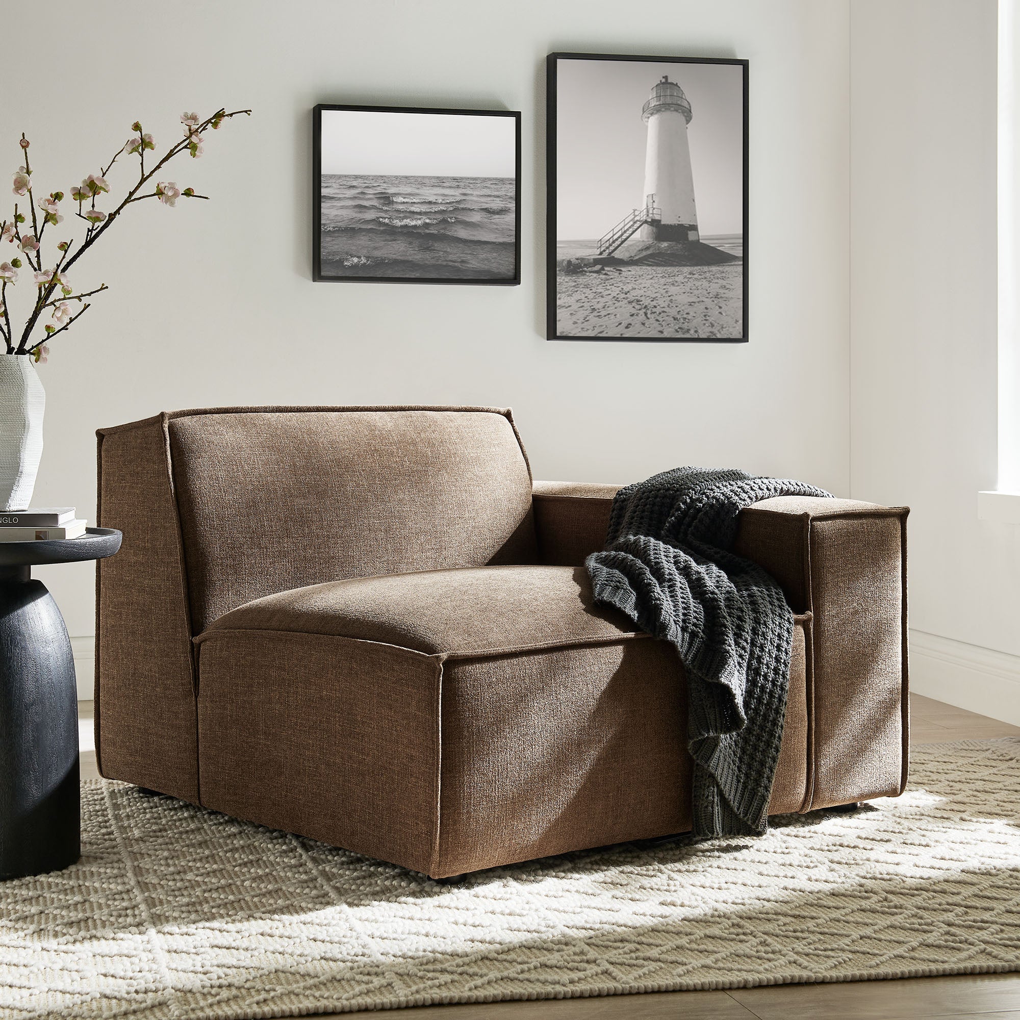 42 Inch Performance Fabric Right-Facing Modular Sectional Armchair - Image 35