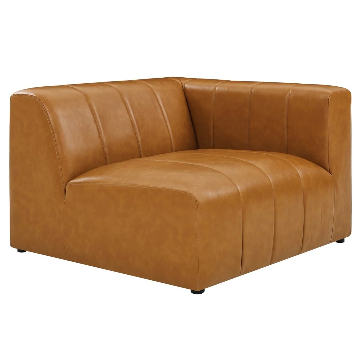43.5 Inch Vegan Leather 8-Piece Sectional Sofa in Tan - Image 3