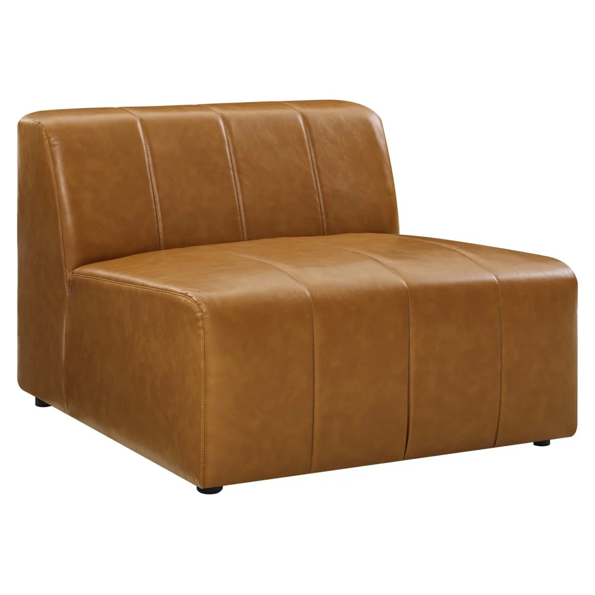 43.5 Inch Vegan Leather 8-Piece Sectional Sofa in Tan - Image 4