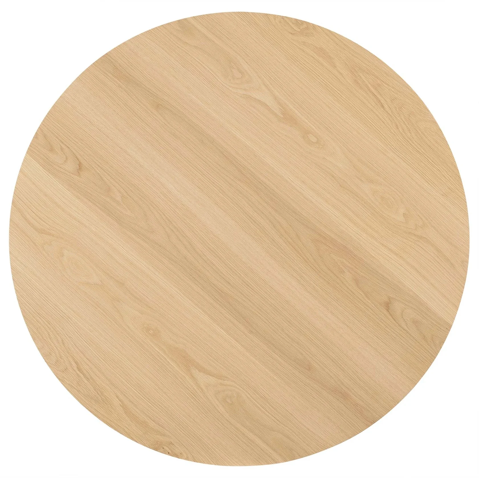 47 Inch Round Modern MDF Dining Table with Rubberwood Base - Image 2