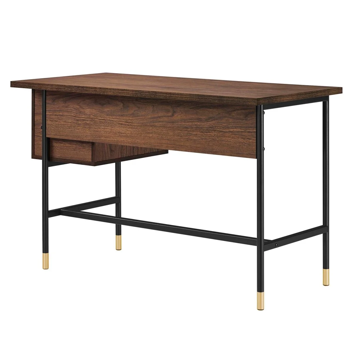 47" Modern Office Desk with Gold Accents — Sleek Contemporary Workstation for Home Office - Image 6