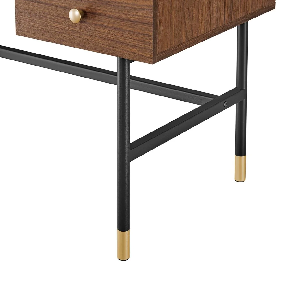 47" Modern Office Desk with Gold Accents — Sleek Contemporary Workstation for Home Office - Image 8