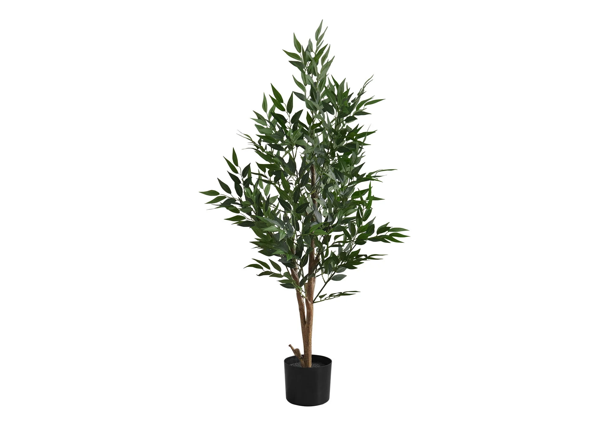 47" Tall, Artificial Plant, Acacia Tree, Indoor, Faux, Fake, Floor, Greenery, Potted, Silk, Decorative - Green / Black - Image 5