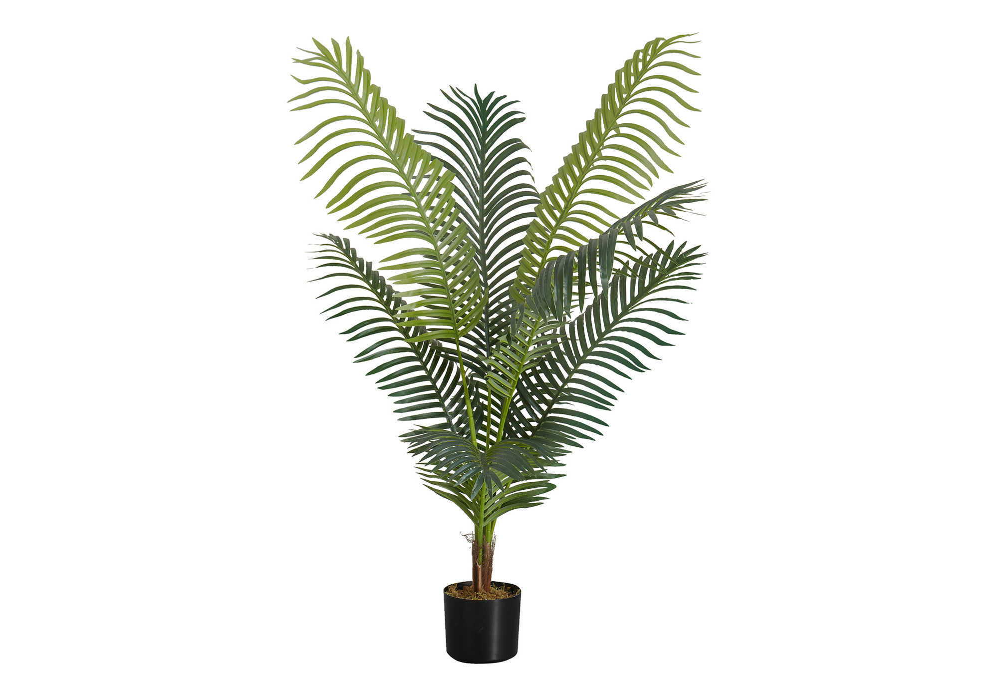 47" Tall, Artificial Plant, Palm Tree, Indoor, Faux, Fake, Floor, Greenery, Potted, Real Touch, Decorative - Green / Black - Image 4