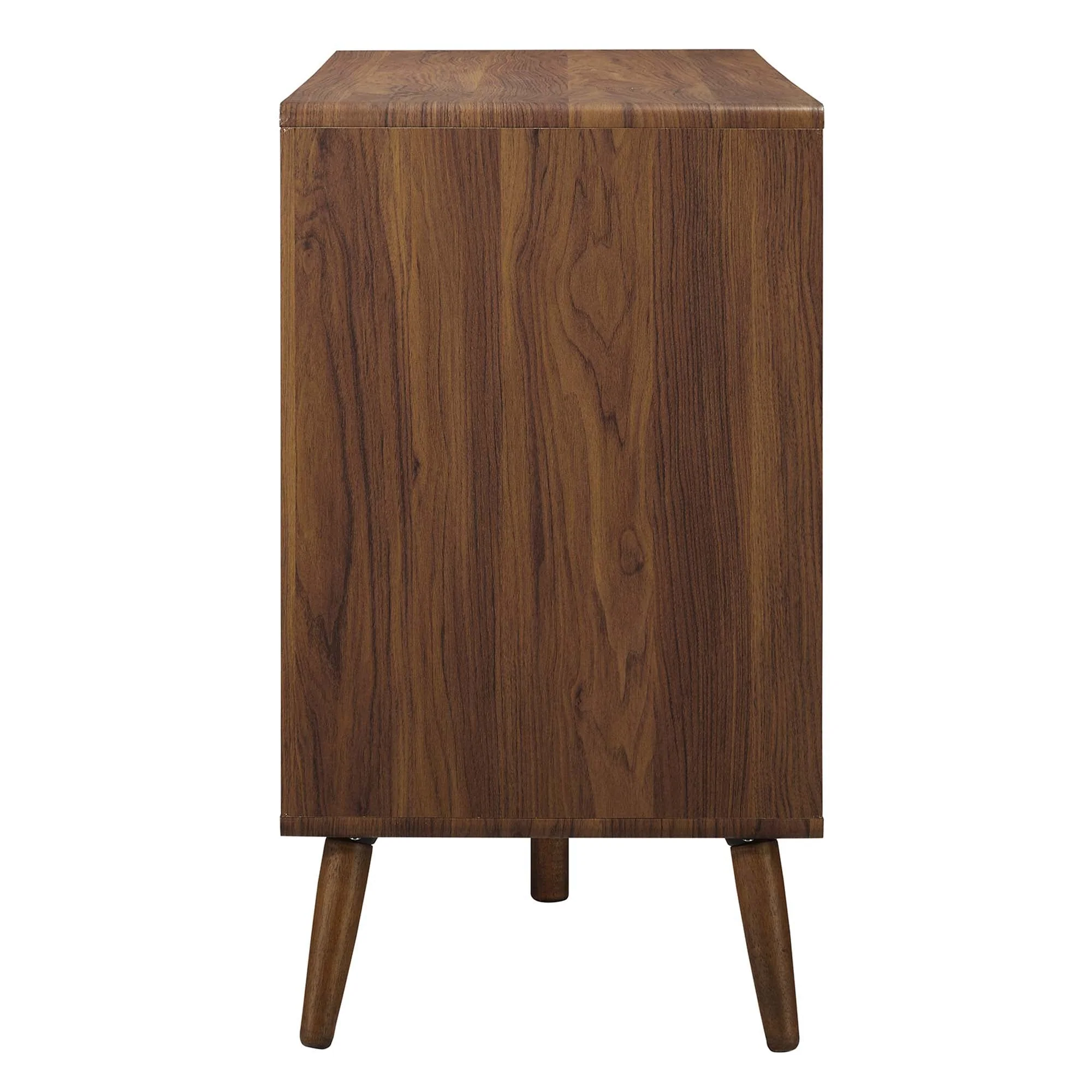 47" Walnut White Mid-Century 6-Drawer Bedroom Dresser - Image 4